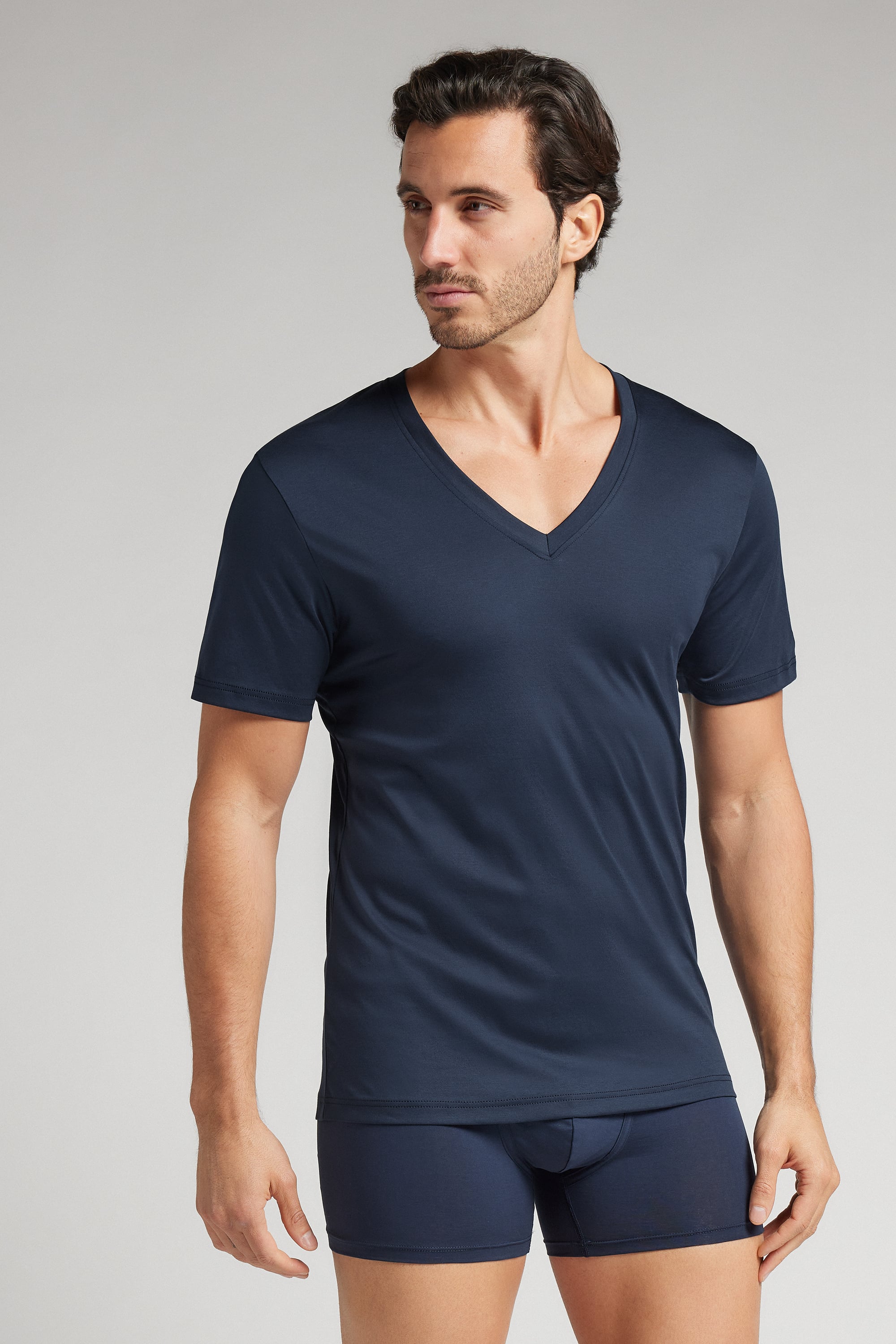 マーセライズド プレミア コットン filo Premium Vネック Tシャツ