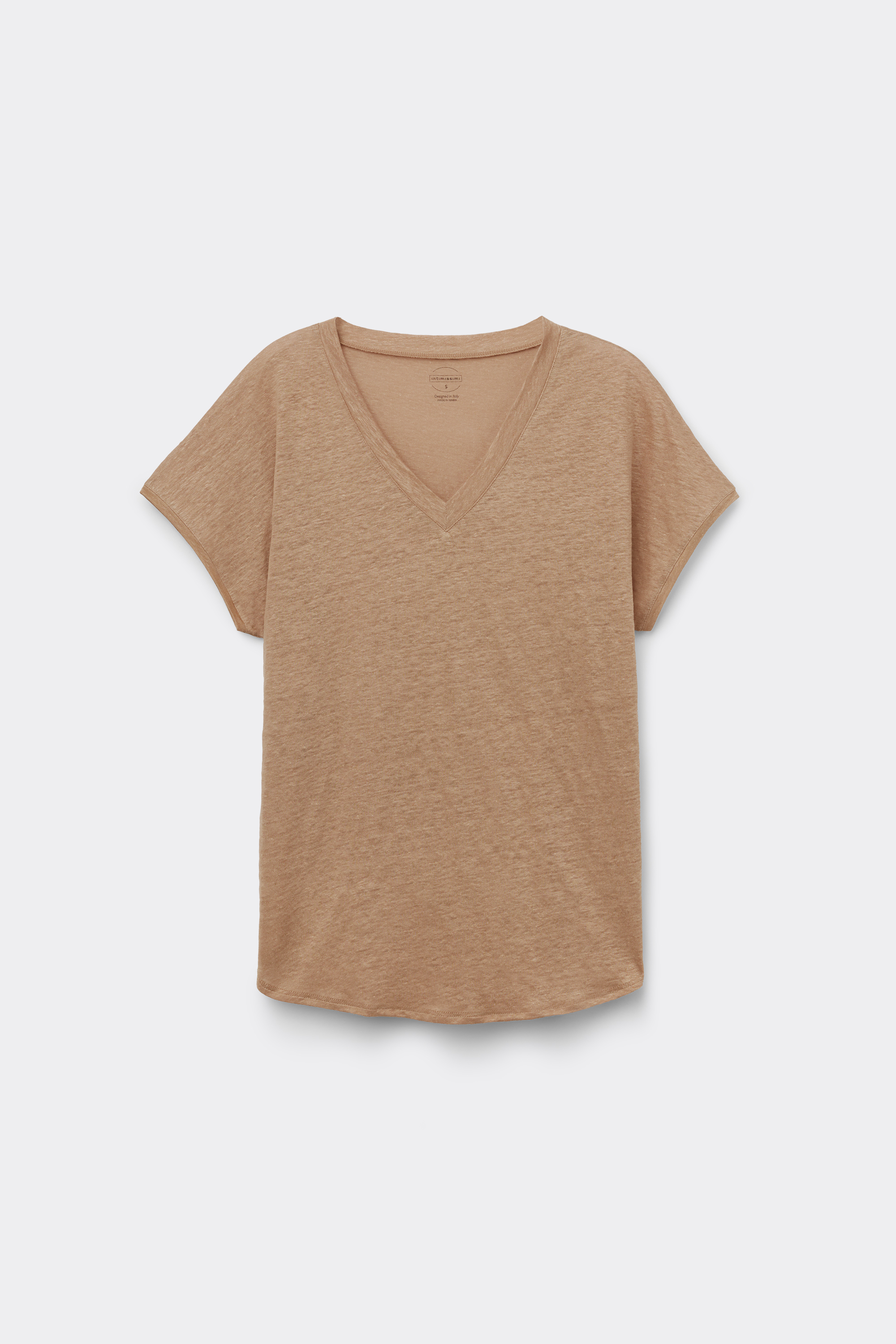 The Pure Linen リネン Vネック ショートスリーブ Tシャツ