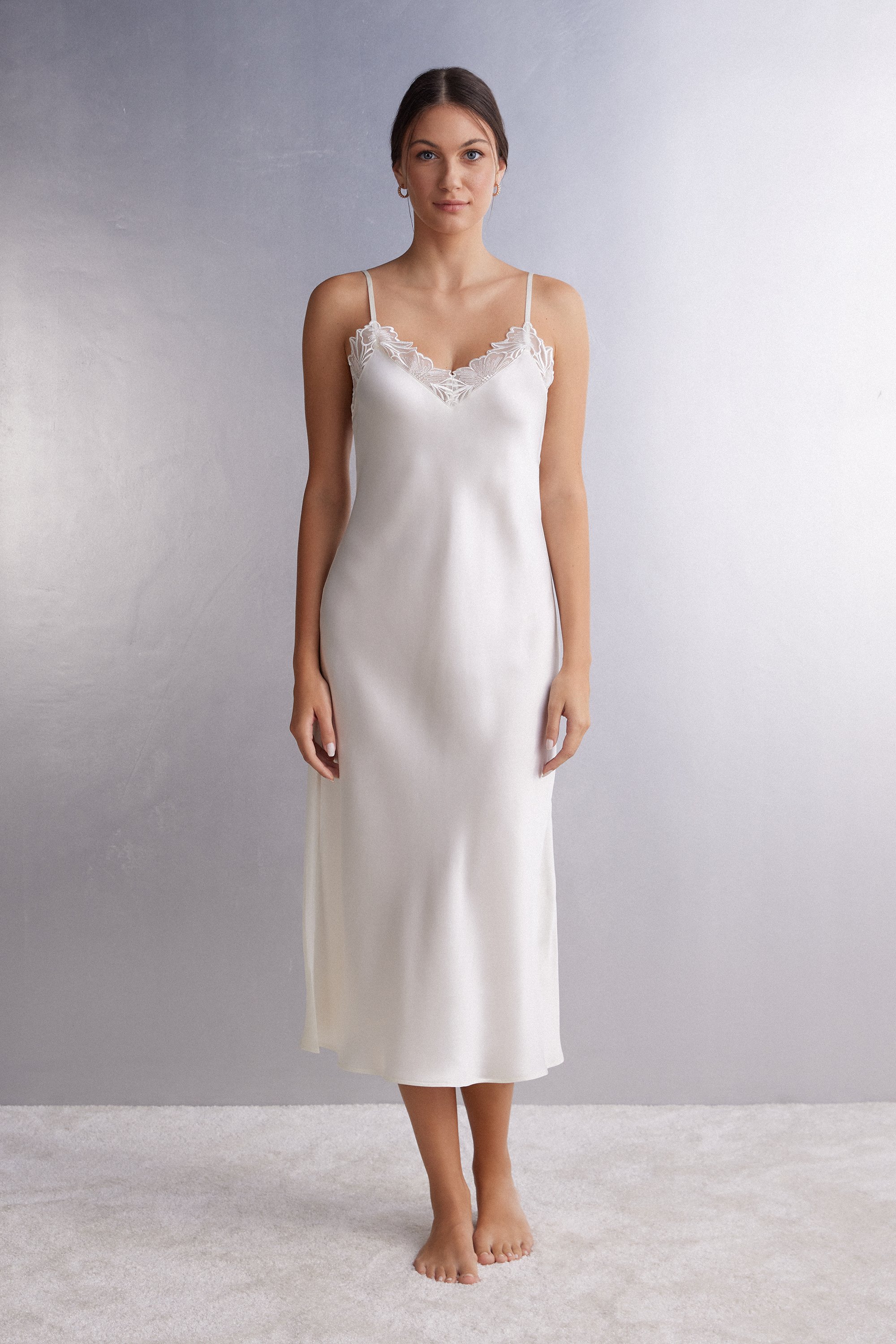 Satin Darlings Long Silk Nightgown