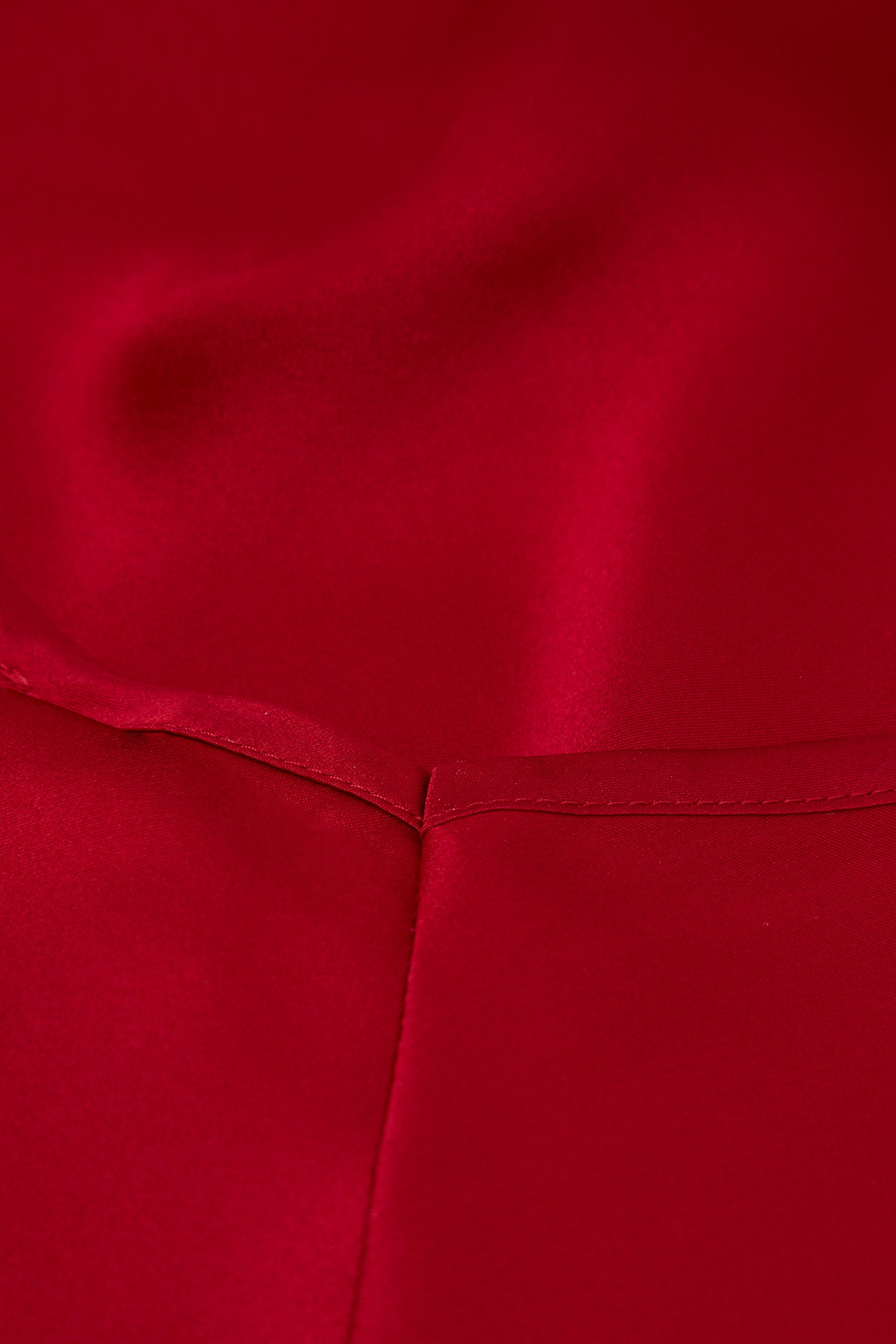 シルクサテン Vネック トップス