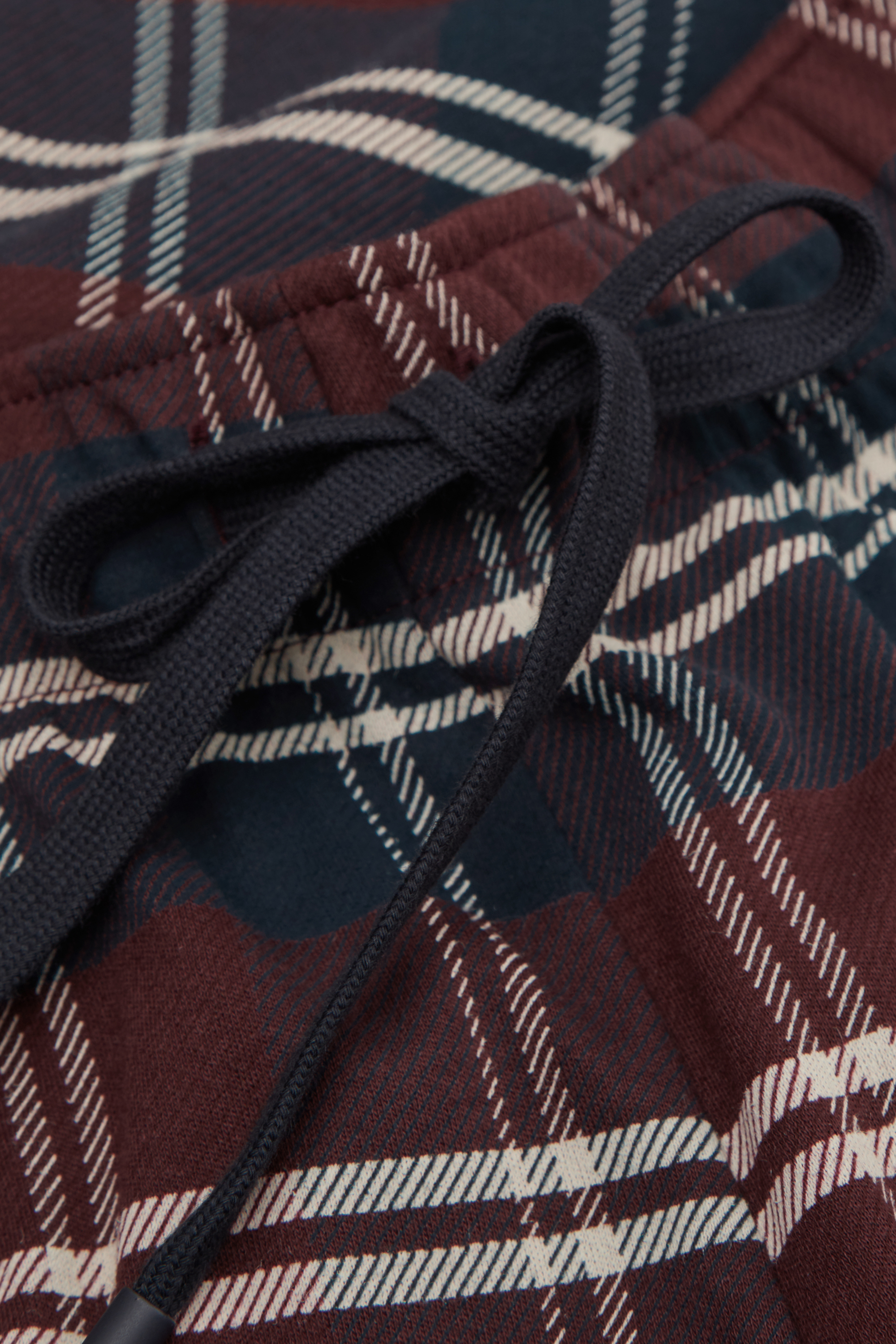 コットン タータンチェック ロングパンツ（ブルー＆レッド）