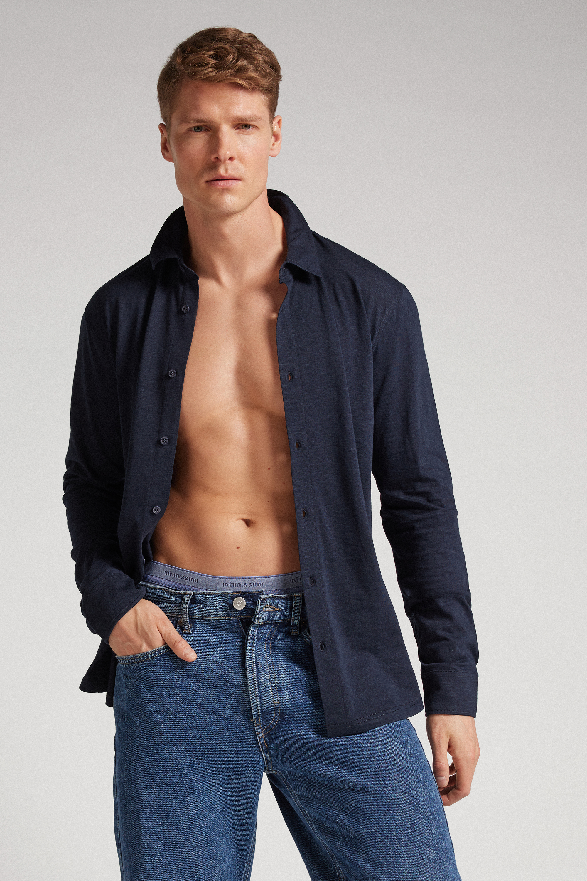 スラブコットン ロングスリーブ シャツ