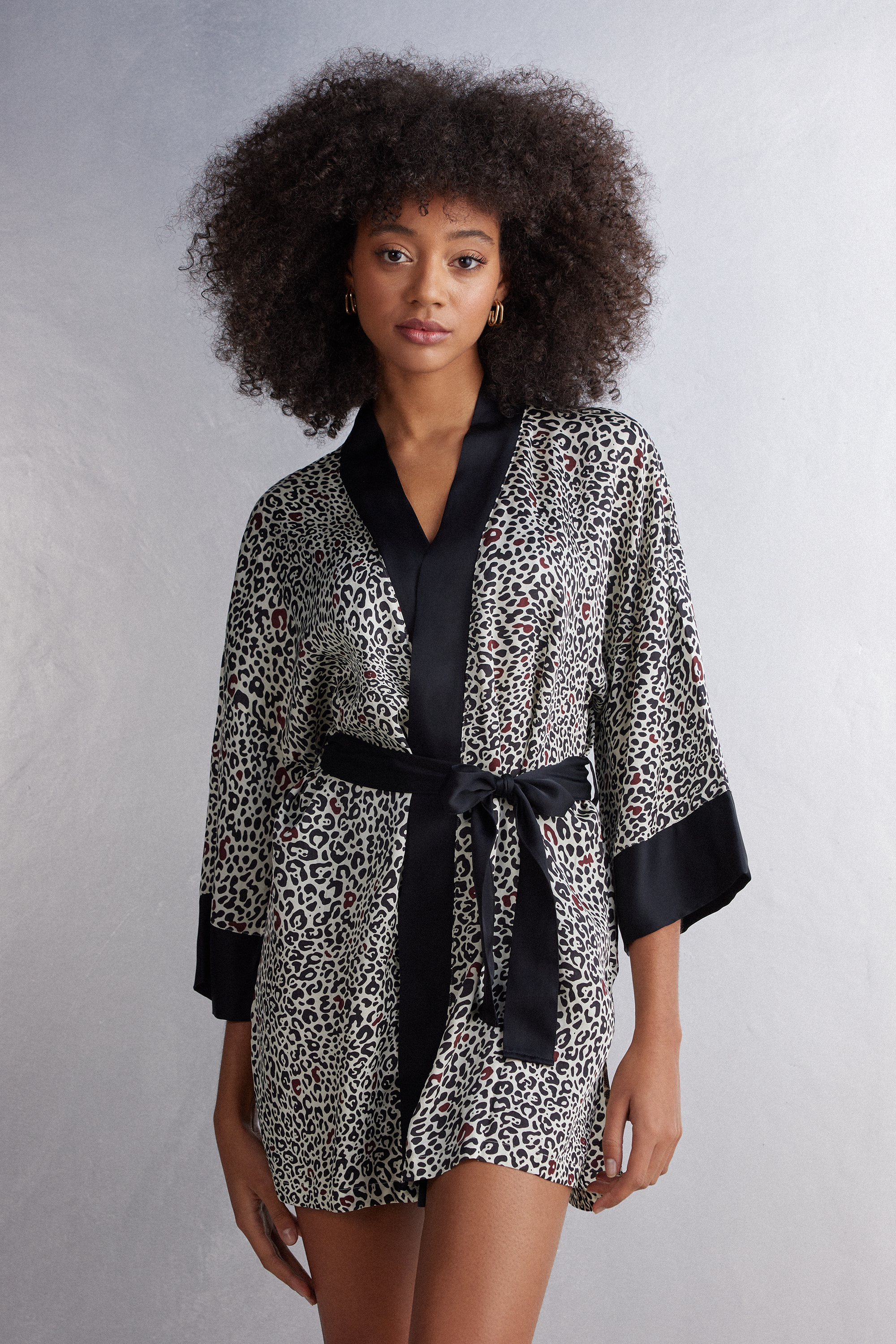 Your Wild Side Viscose Satin Kimono | Intimissimi