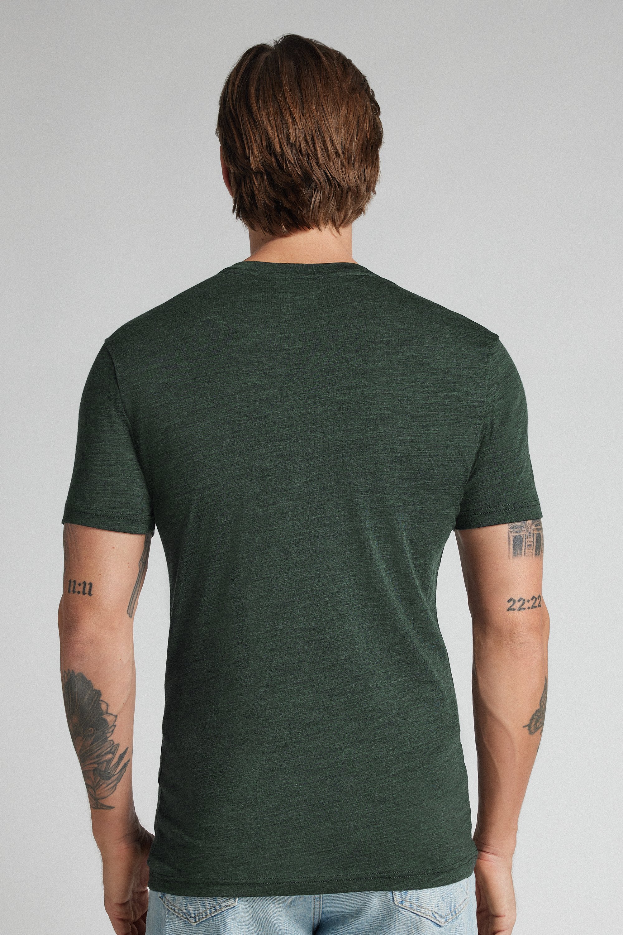 ストレッチメリノウール 半袖Tシャツ