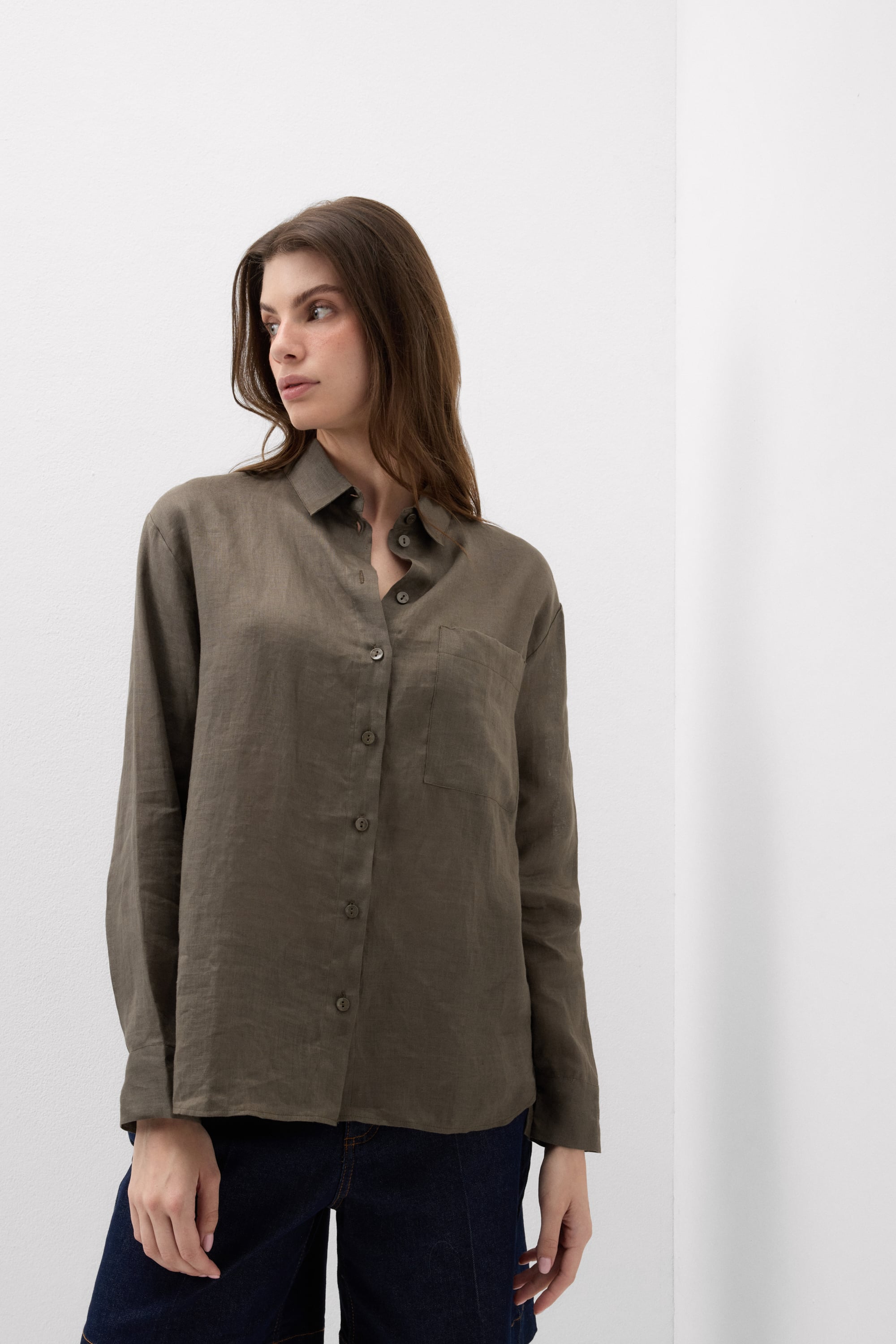 The Pure Linen リネンファブリック シャツ