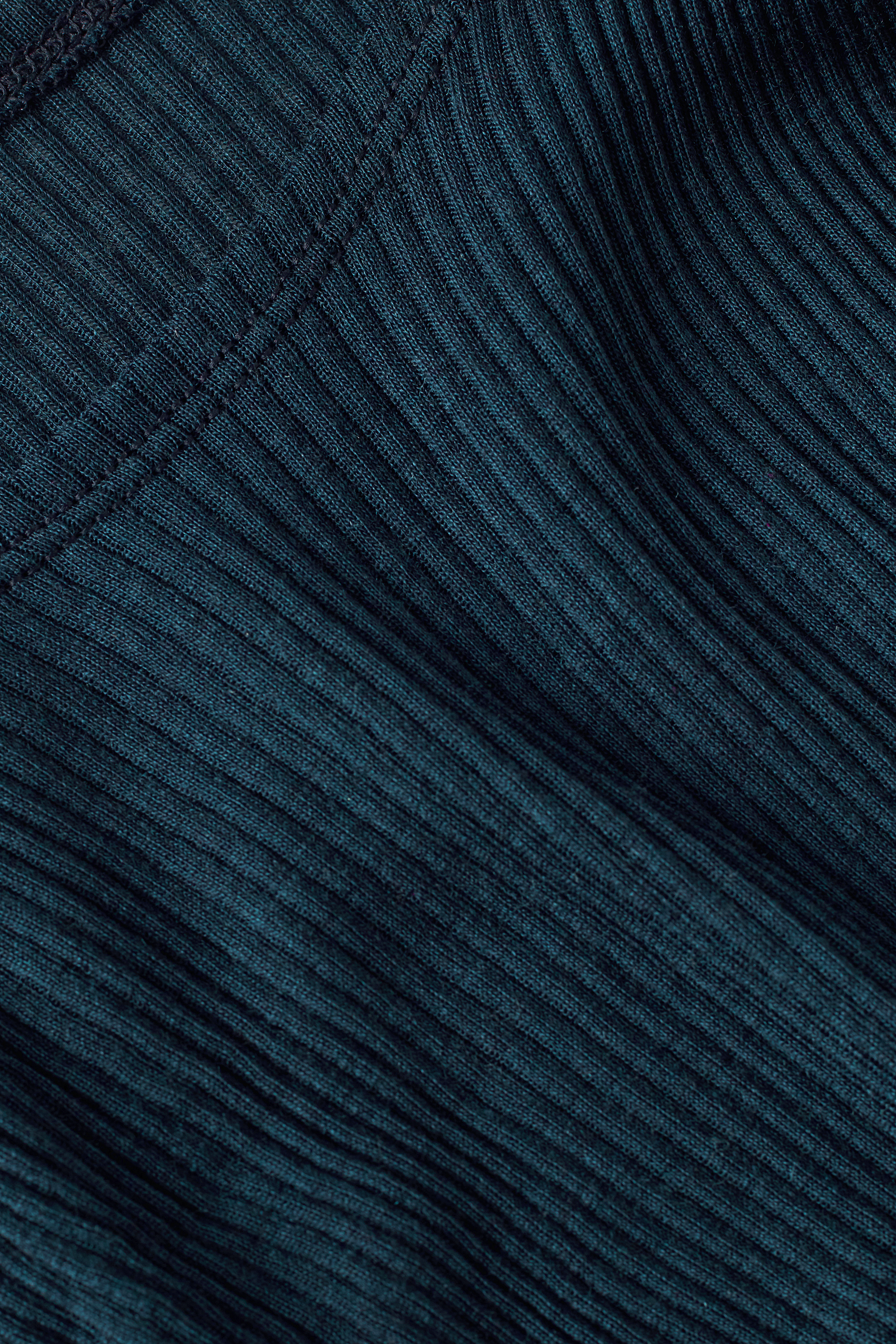 ウール＆シルク ラウンドネック ロングスリーブ ワイドニット