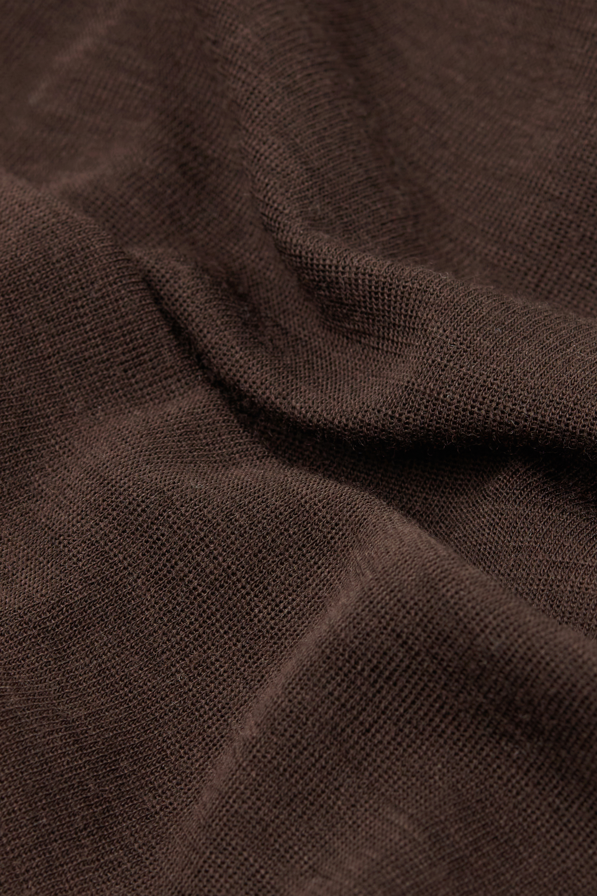 メリノウール100% ラウンドネック ロングスリーブ ニット