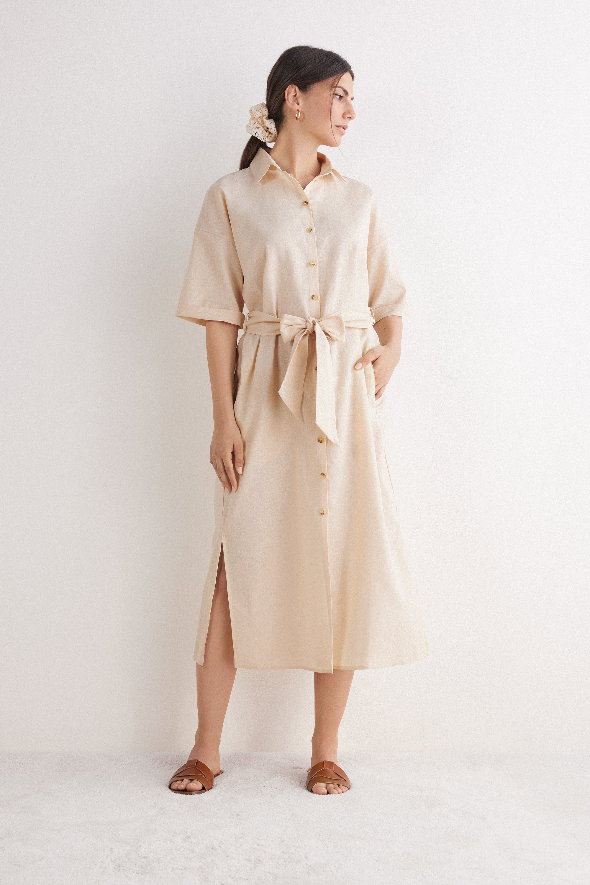 Italian Riviera Linen and Cotton Blouse