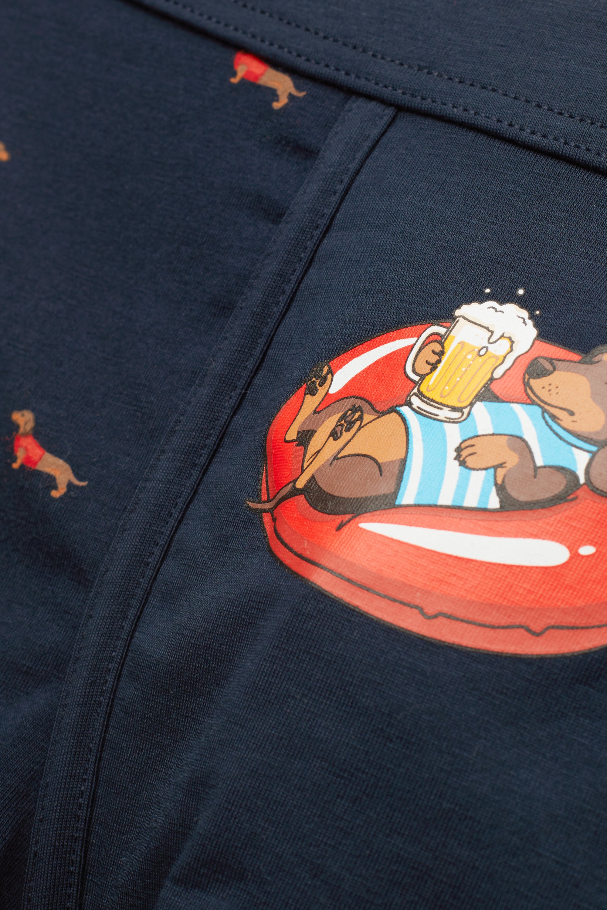 ダックスフンドプリント スーペリアコットン ボクサー