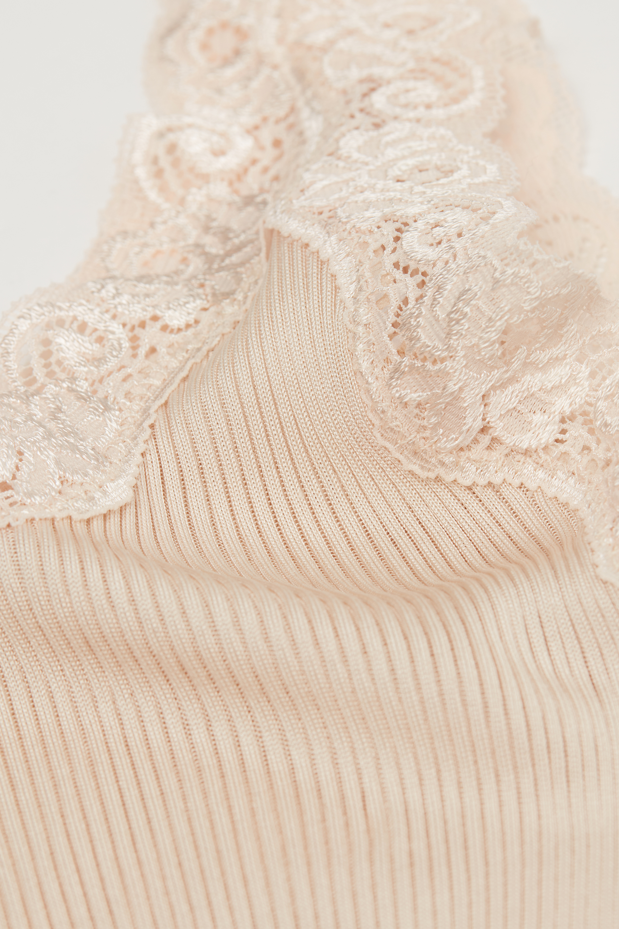 レースネックライン シルクトップ