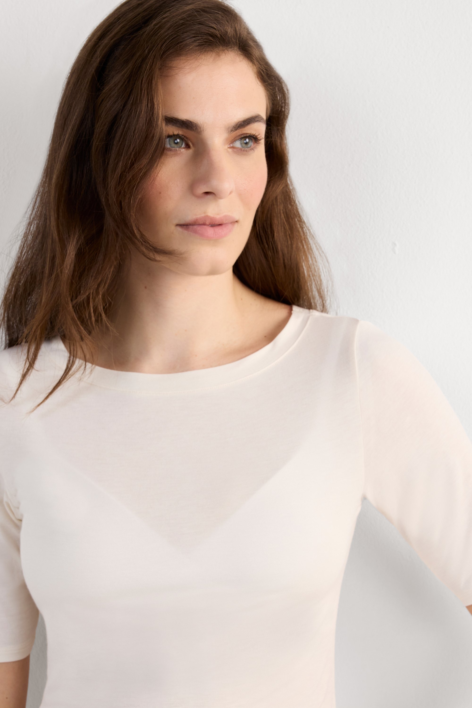 フレッシュバンブー ボートネック ニット