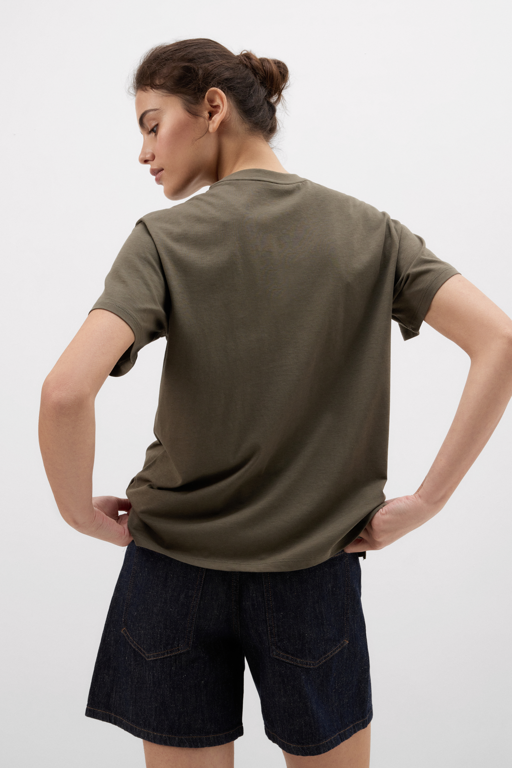 胸ポケット付き Ultrafresh コットン ショートスリーブ Tシャツ