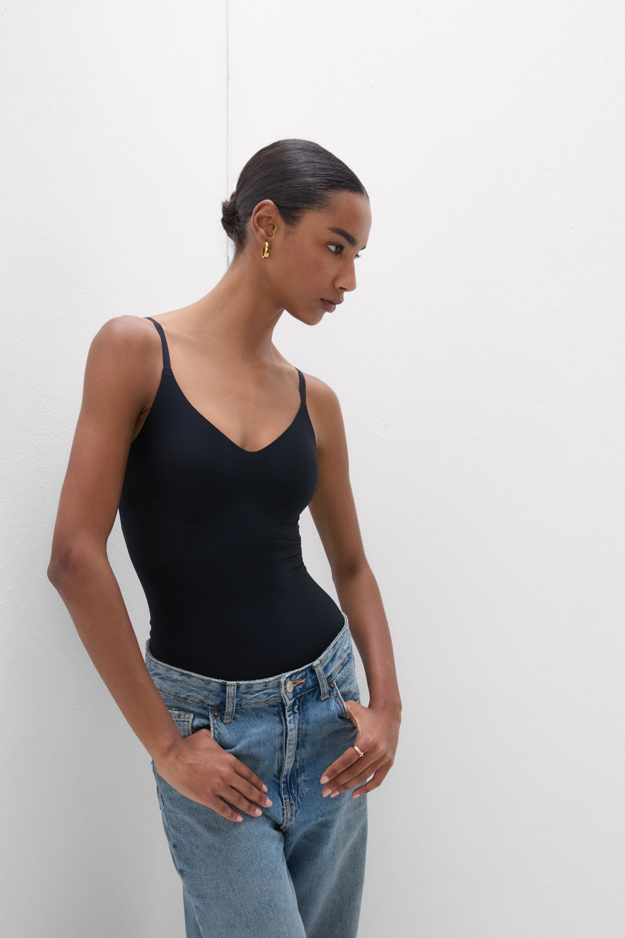 Top con Reggiseno Eri in Microfibra