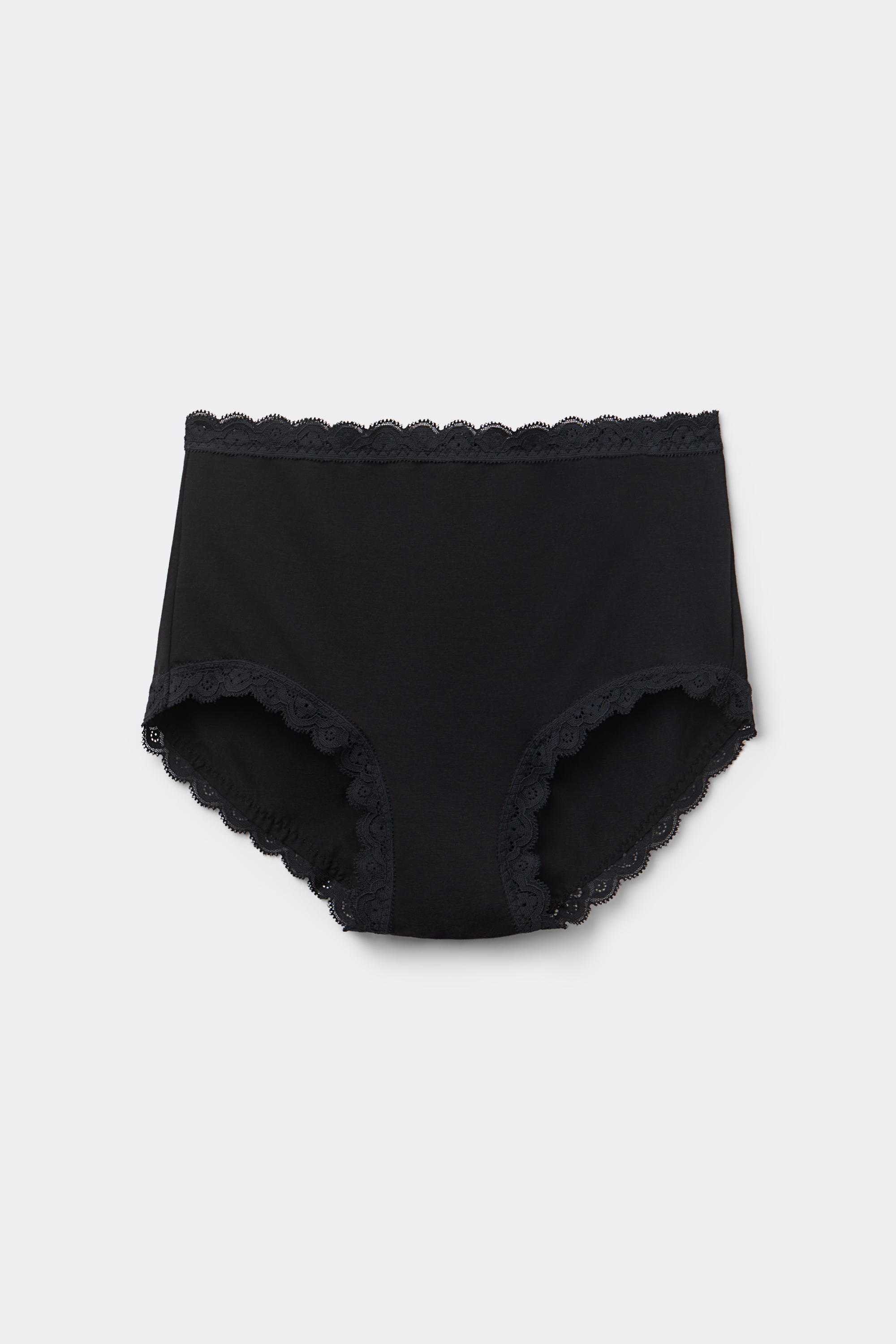 コットン＆レース ハイウエスト キュロット