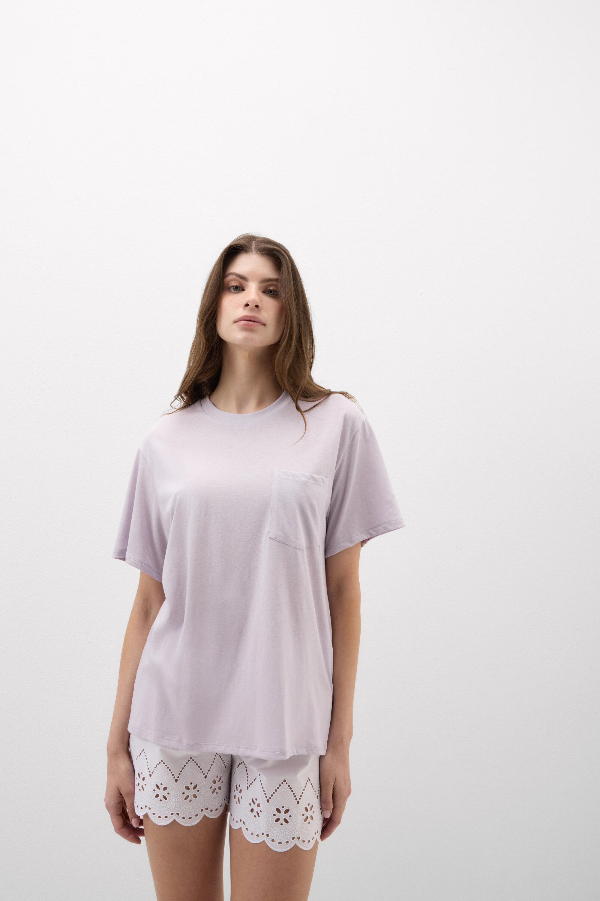 胸ポケット付き Ultrafresh コットン ショートスリーブ Tシャツ