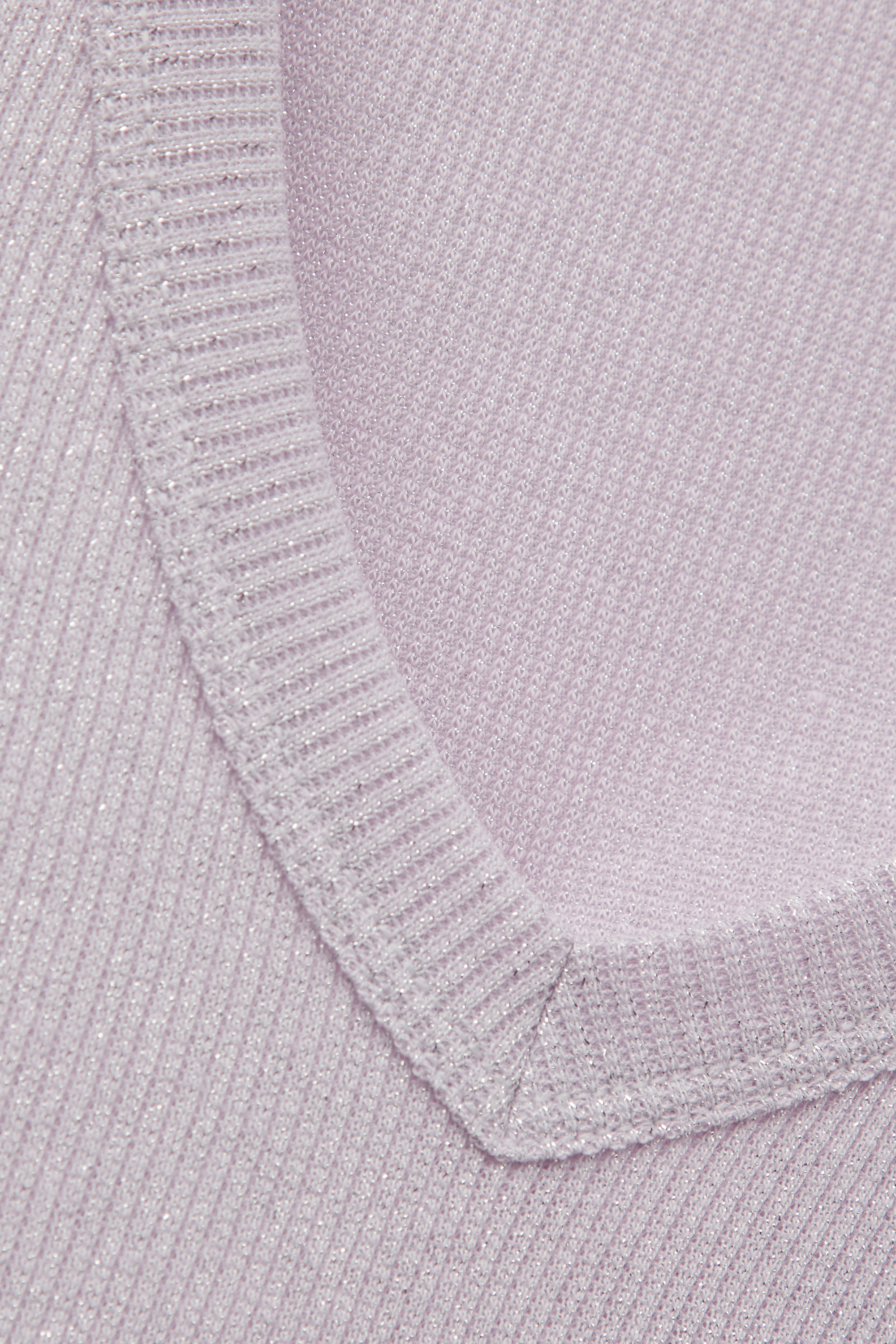 Vネック ラメ コットンリブ タンクトップ