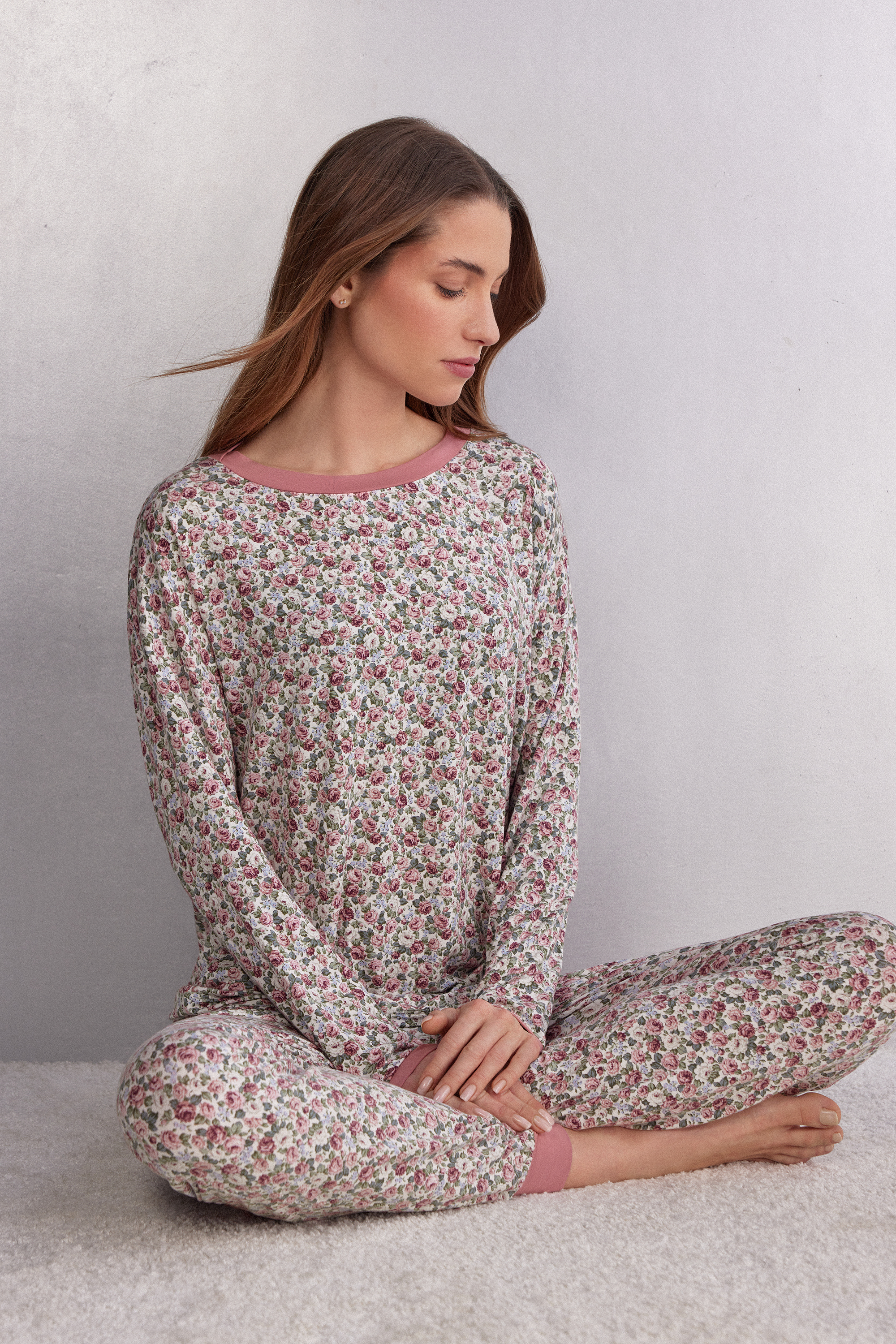 Floral Romance ボートネック ニット