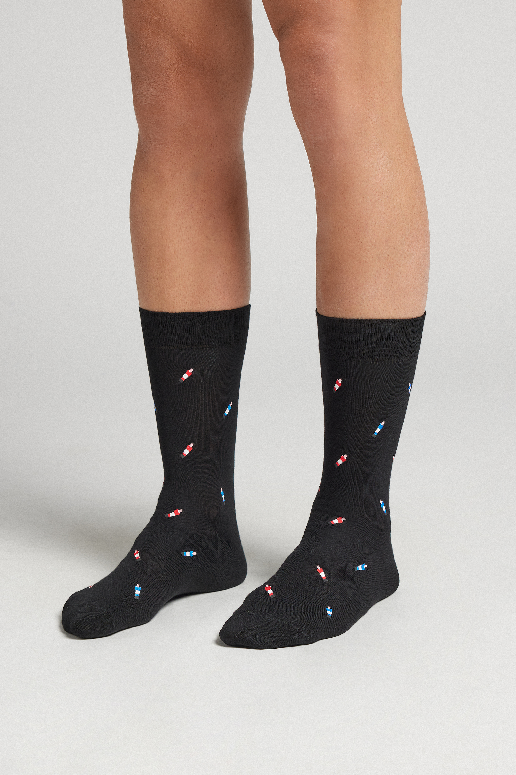 柄入り コットン ショートソックス