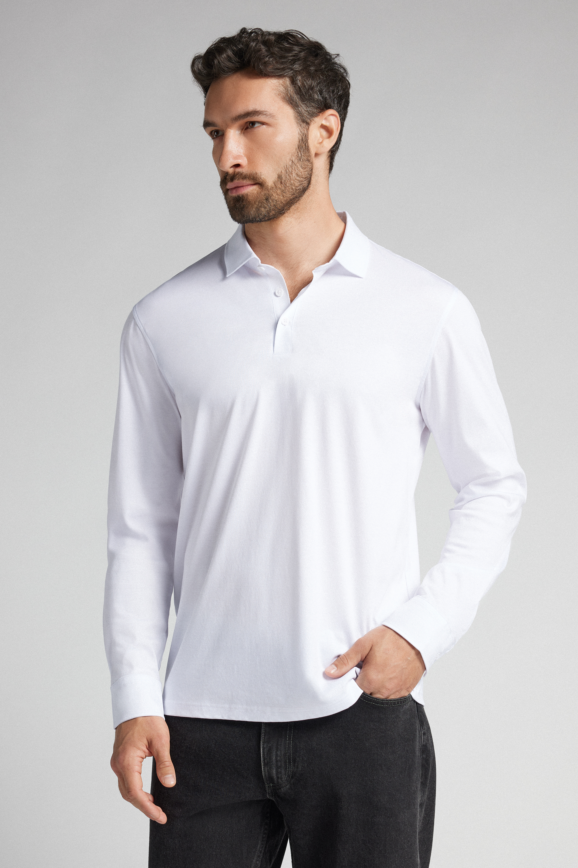 Polo en coton mercerisé