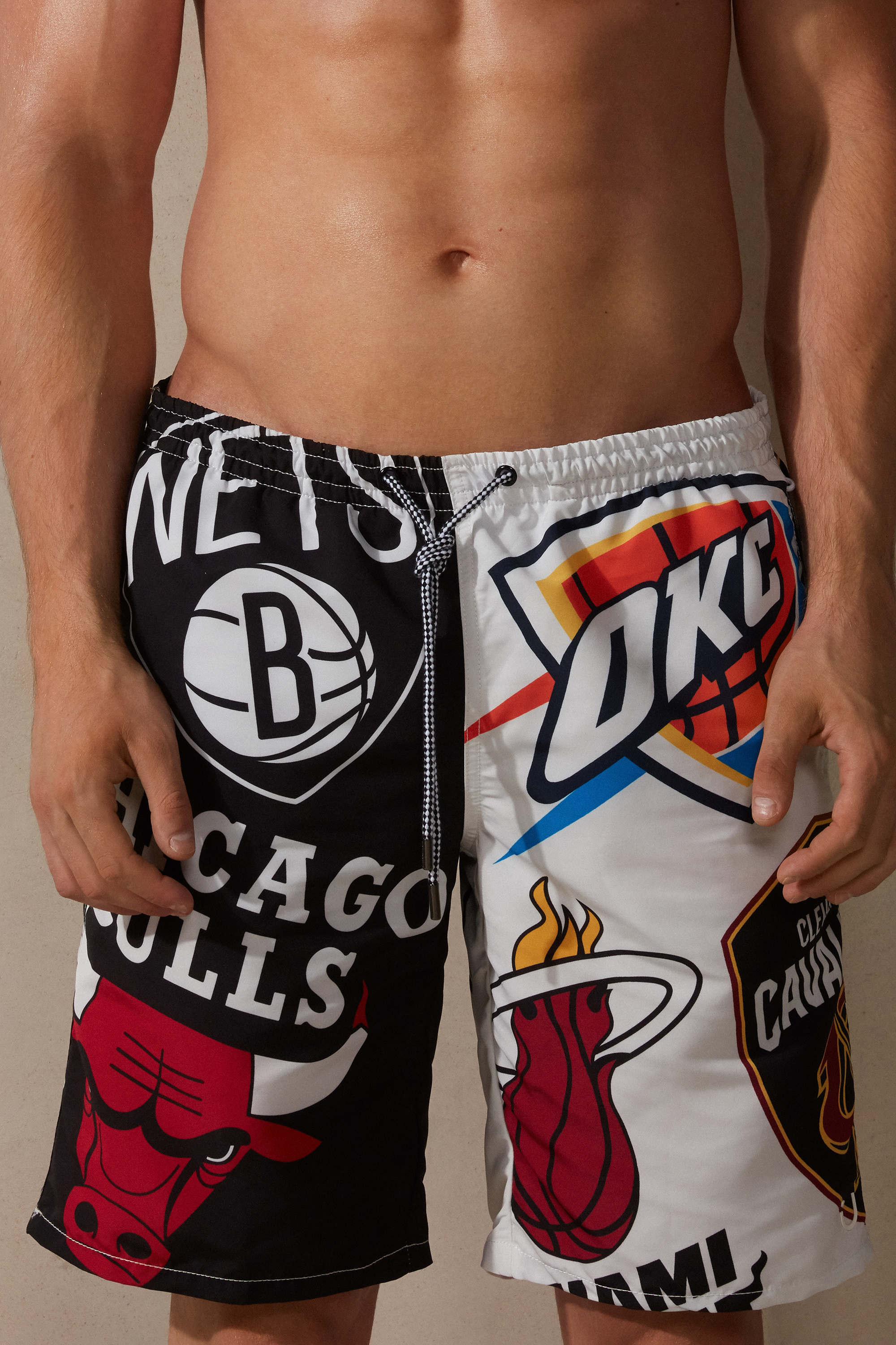 NBA-Print Swim Shorts