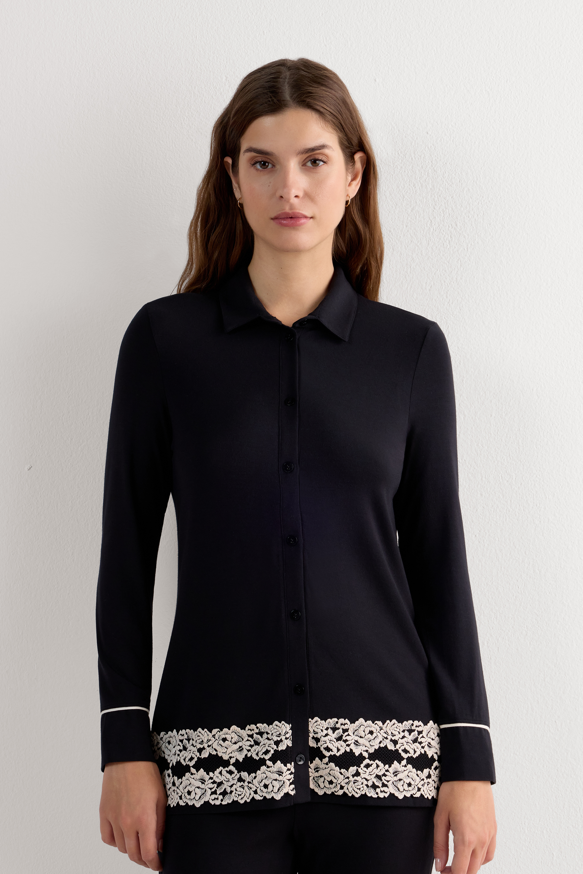 a♡ Rozpinana z Przodu Bluzka z Modalu Pretty Flowers - Intimissimi