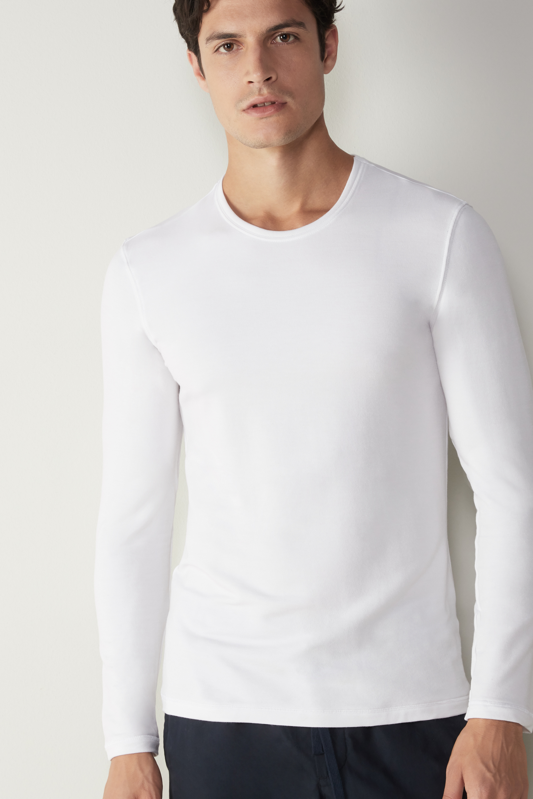 Long-Sleeve Modal-Cashmere Top 