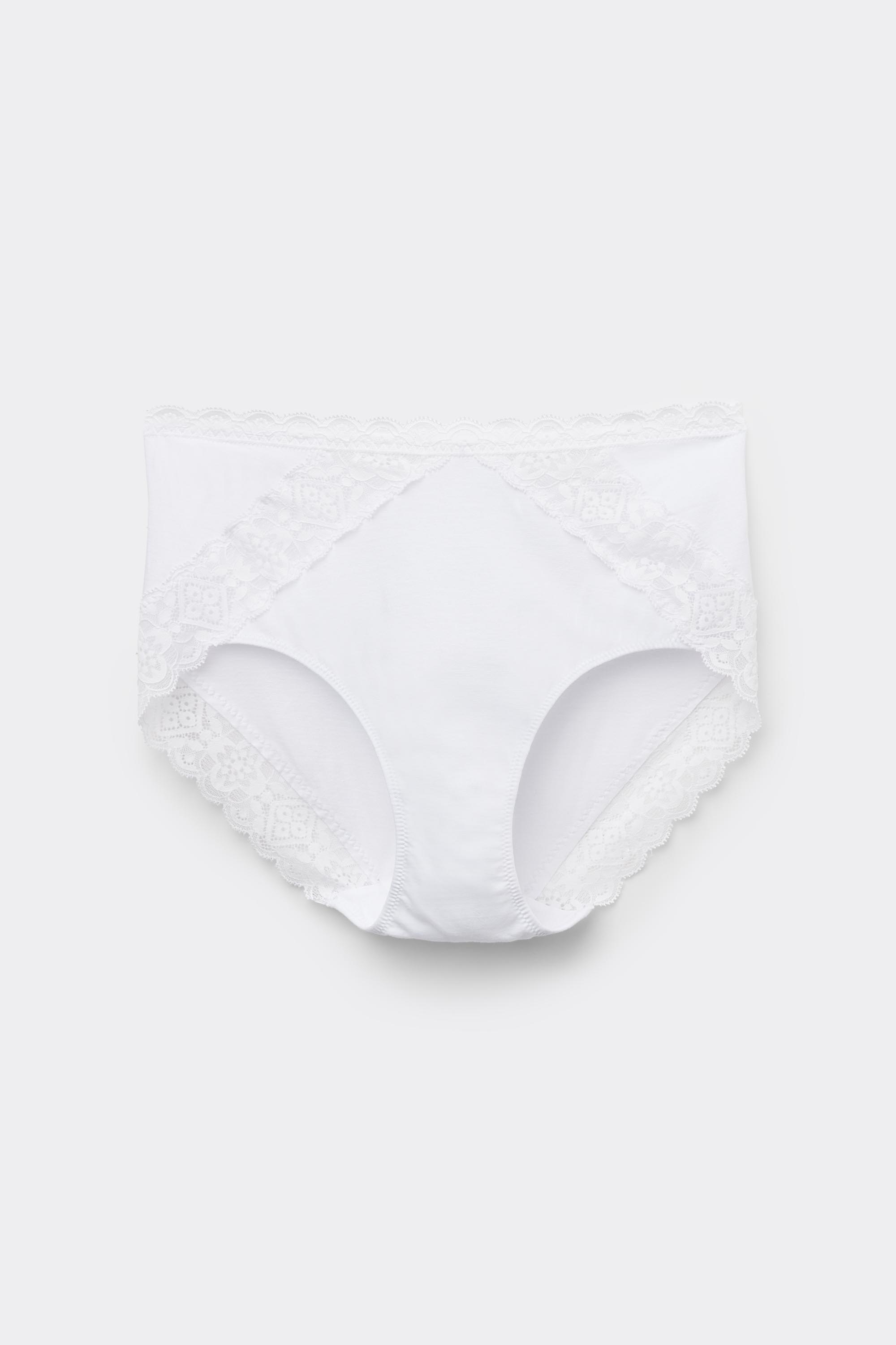 コットン＆レース ミディアムウエスト ショーツ