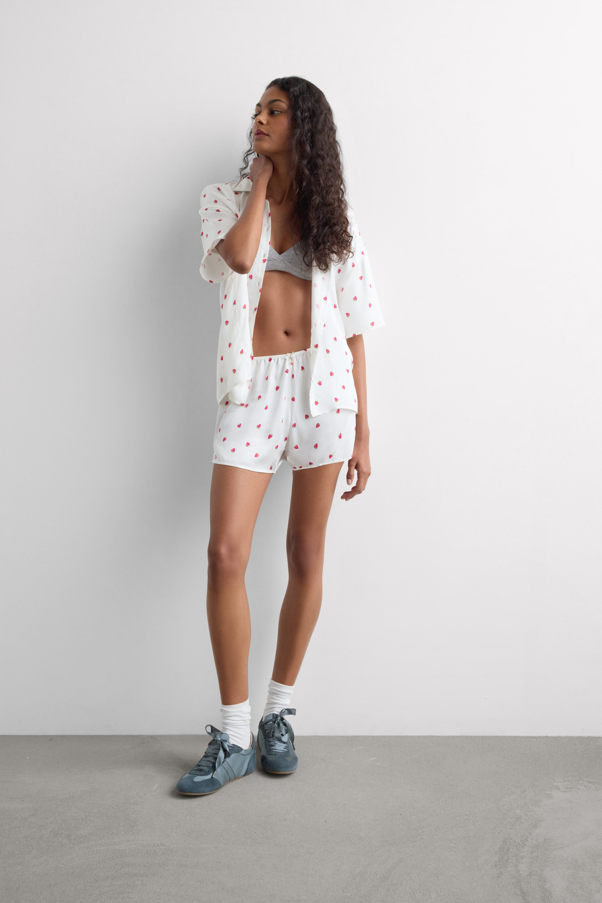 "Sweet as a Berry" ビスコースサテン ショートパジャマ