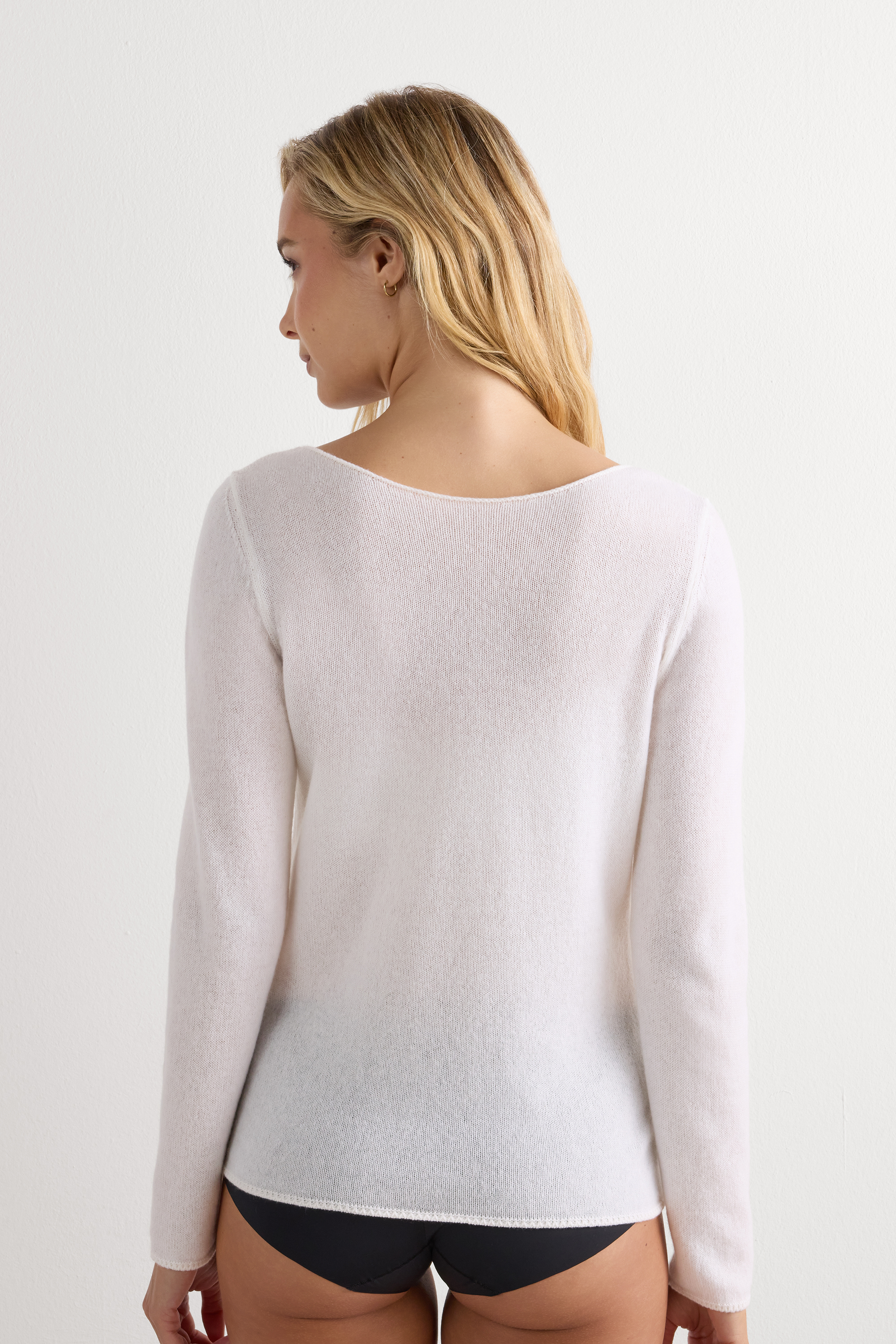 カシミヤ 100% ロングスリーブ ニット