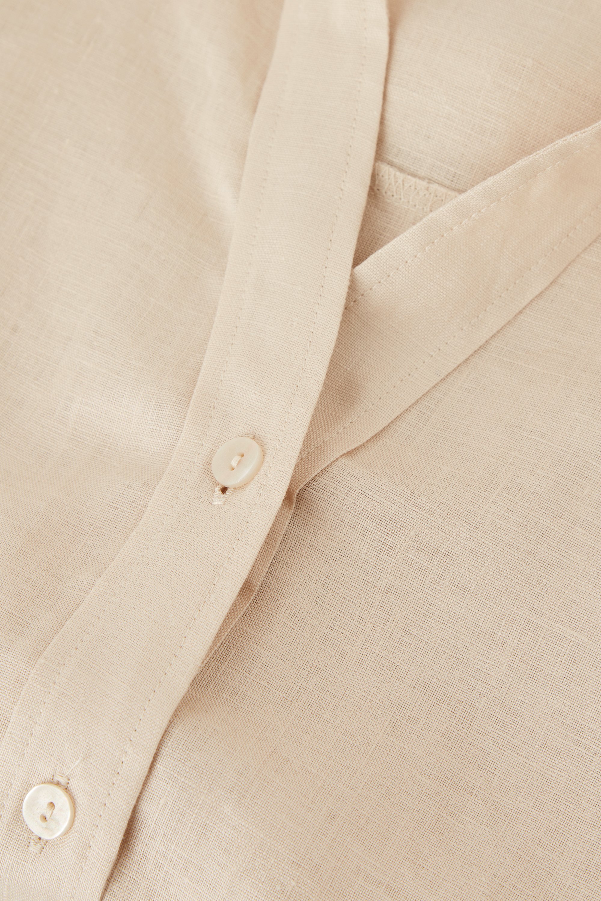 The Pure Linen リネンファブリック ショートスリーブ シャツ