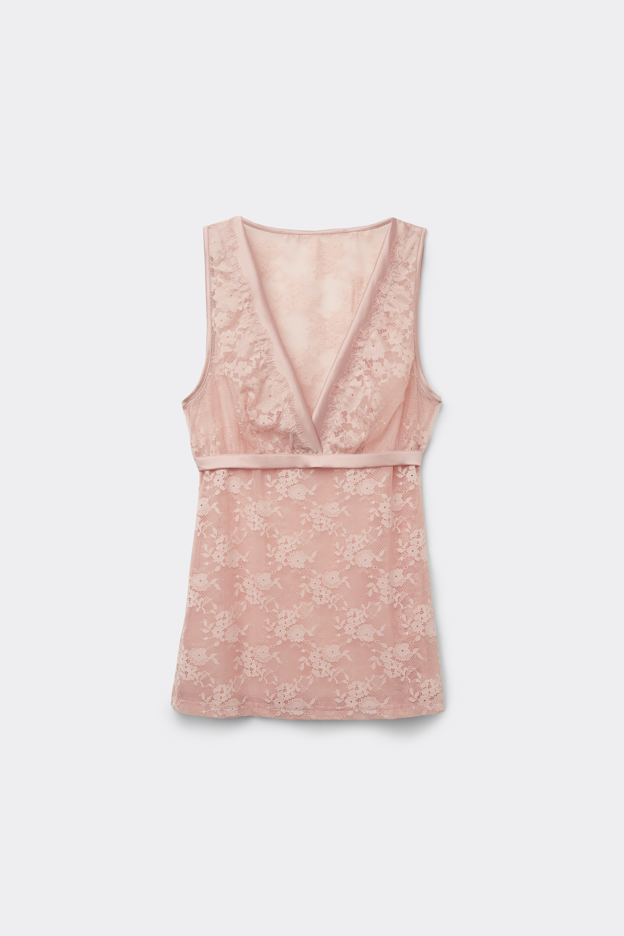 Satin Meets Lace レース タンクトップ