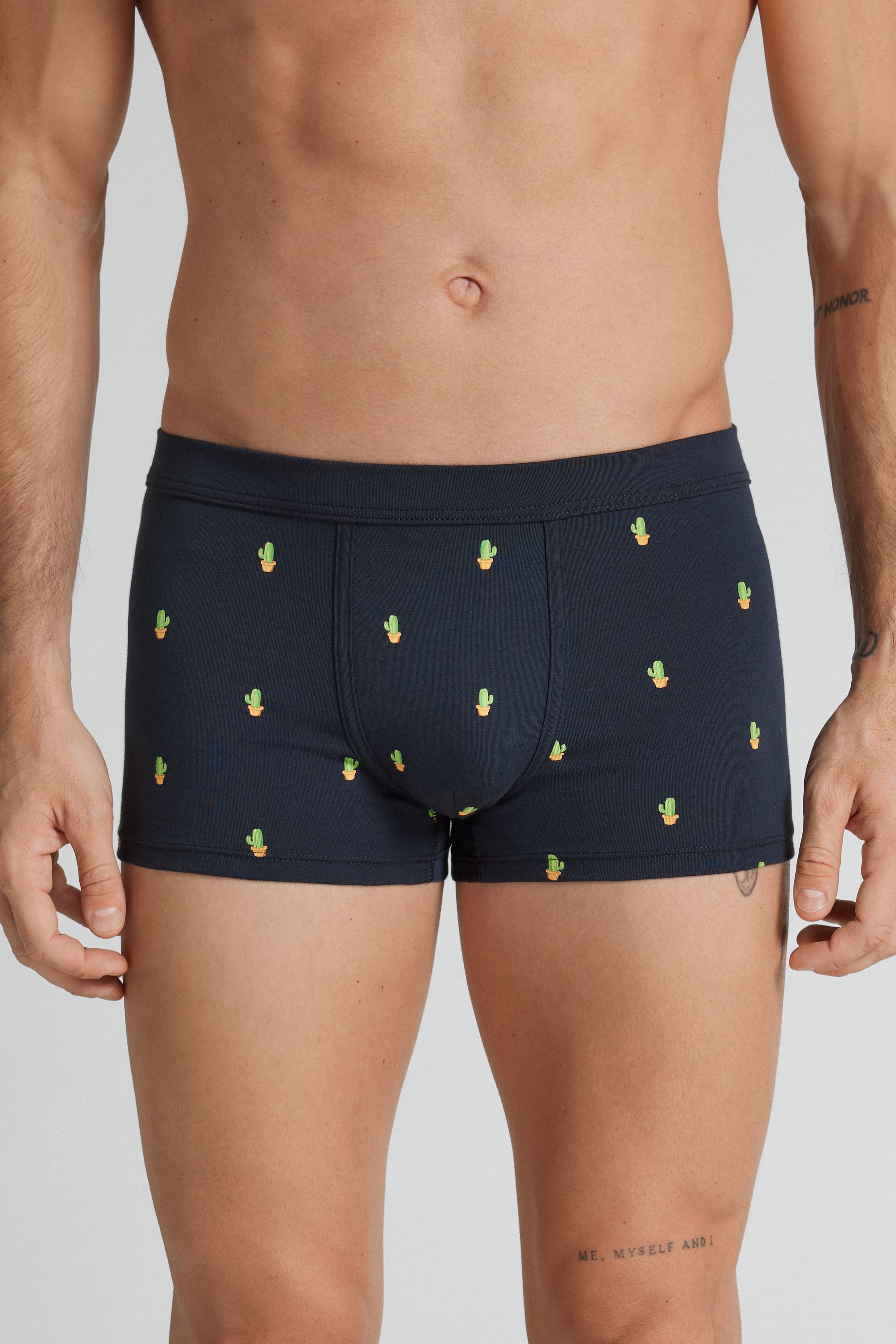 サボテンプリント スーペリアコットン ボクサー