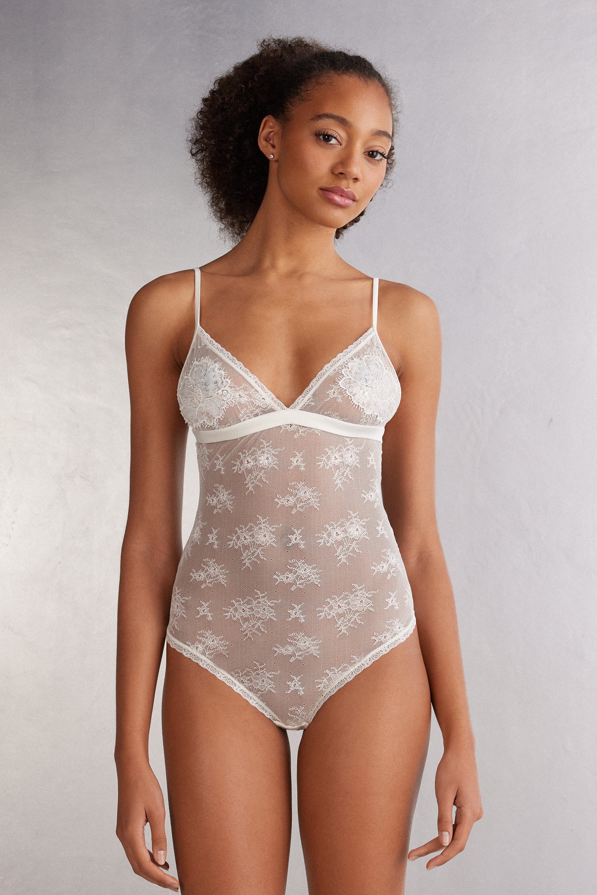 intimissimiルームウエアBody en dentelle GLISTEN IN THE LIGHT Glisten in the Light Lace Bodysuit | Intimissimi