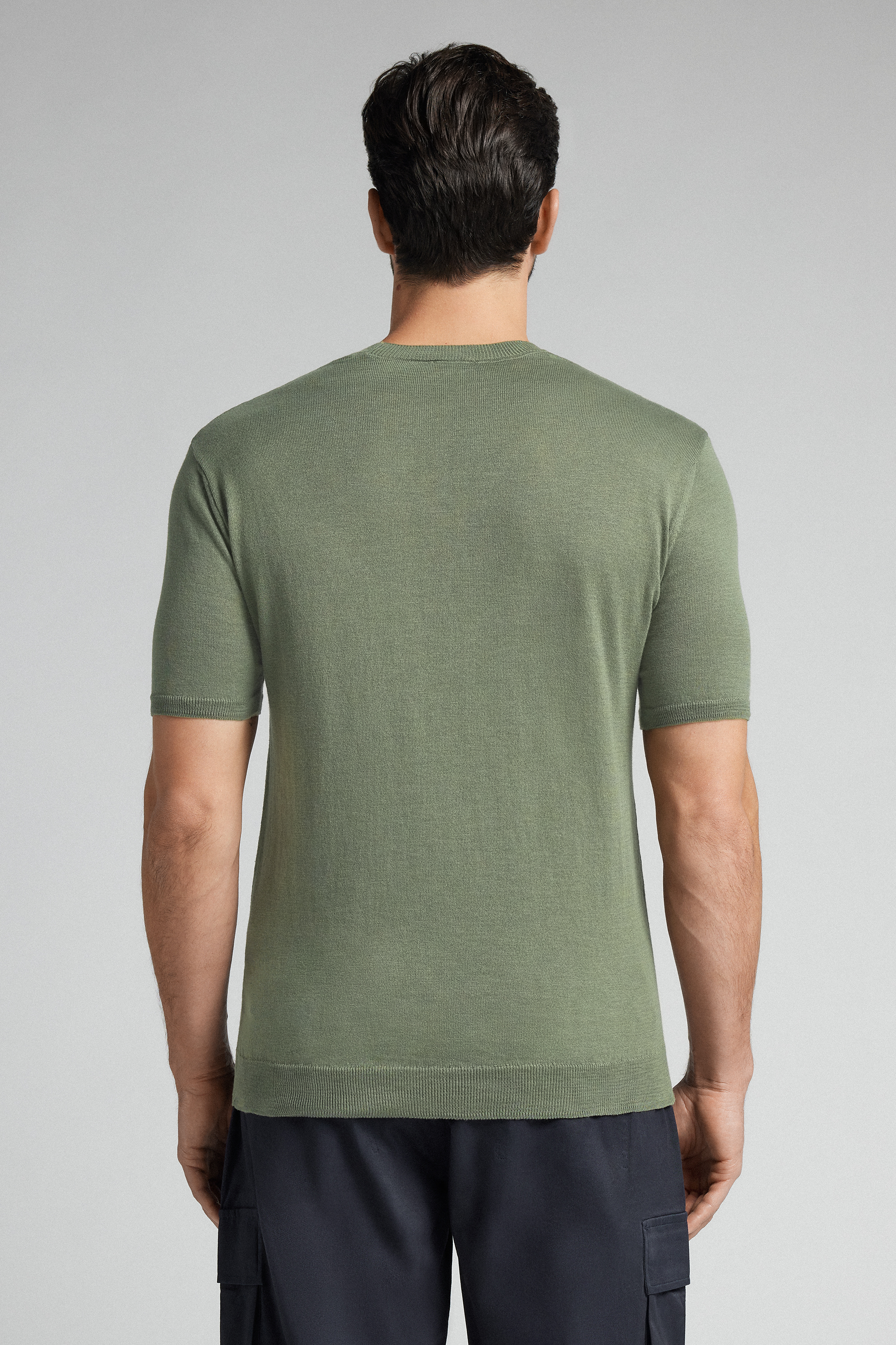 スラブコットン ニット ショートスリーブ Tシャツ