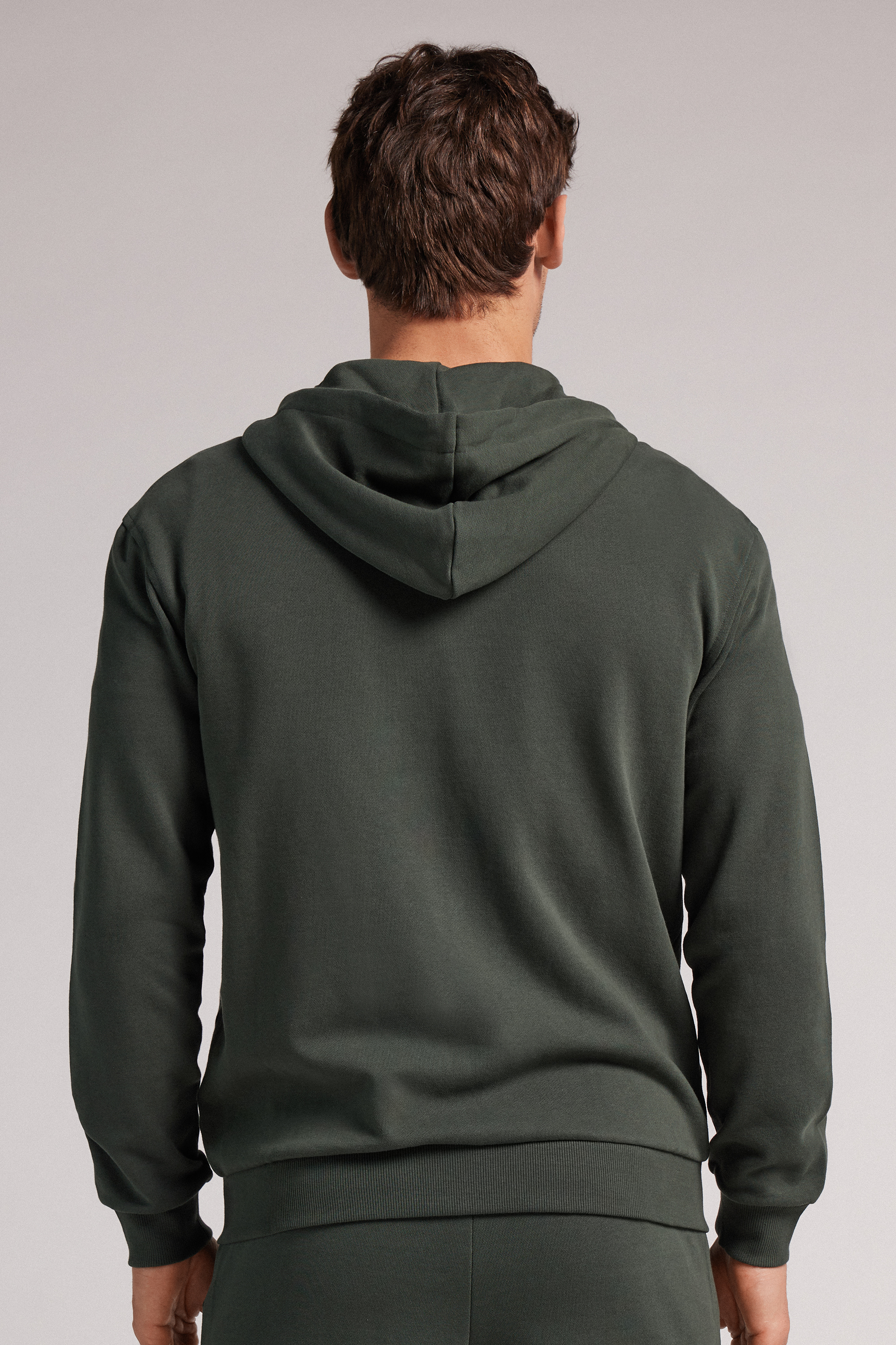 Felpa Aperta in Cotone con Zip e Cappuccio | Intimissimi