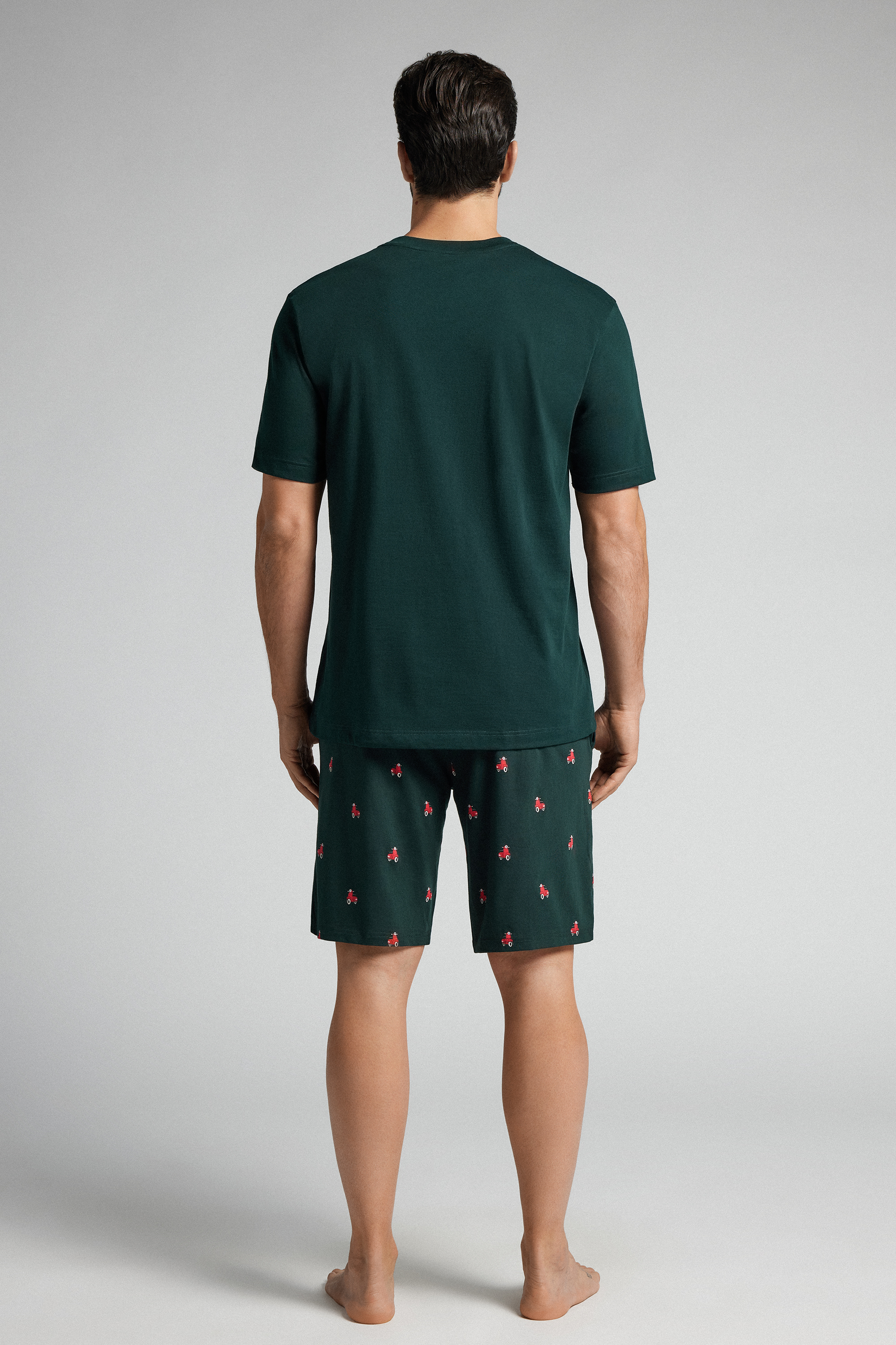 スクータープリント コットン ショートパジャマ