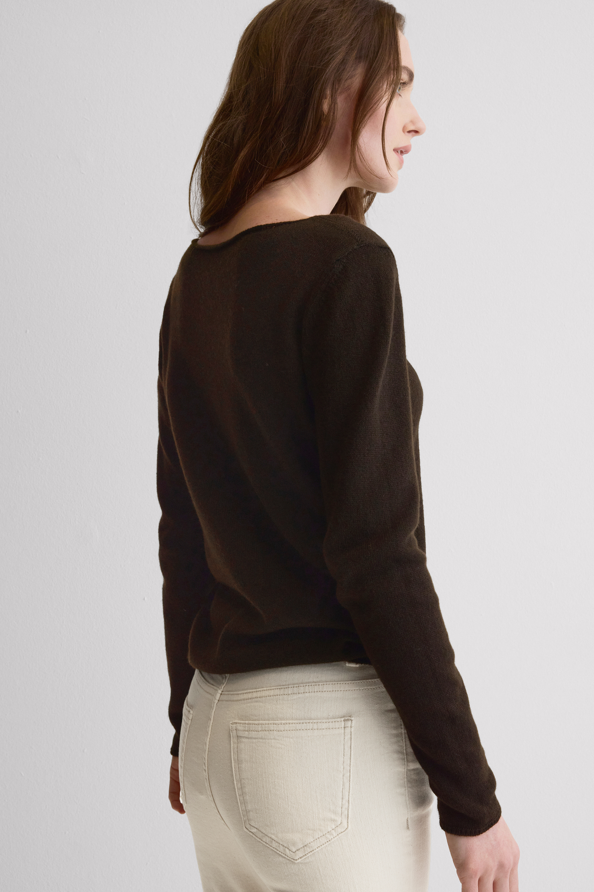 カシミヤ 100% ロングスリーブ ニット