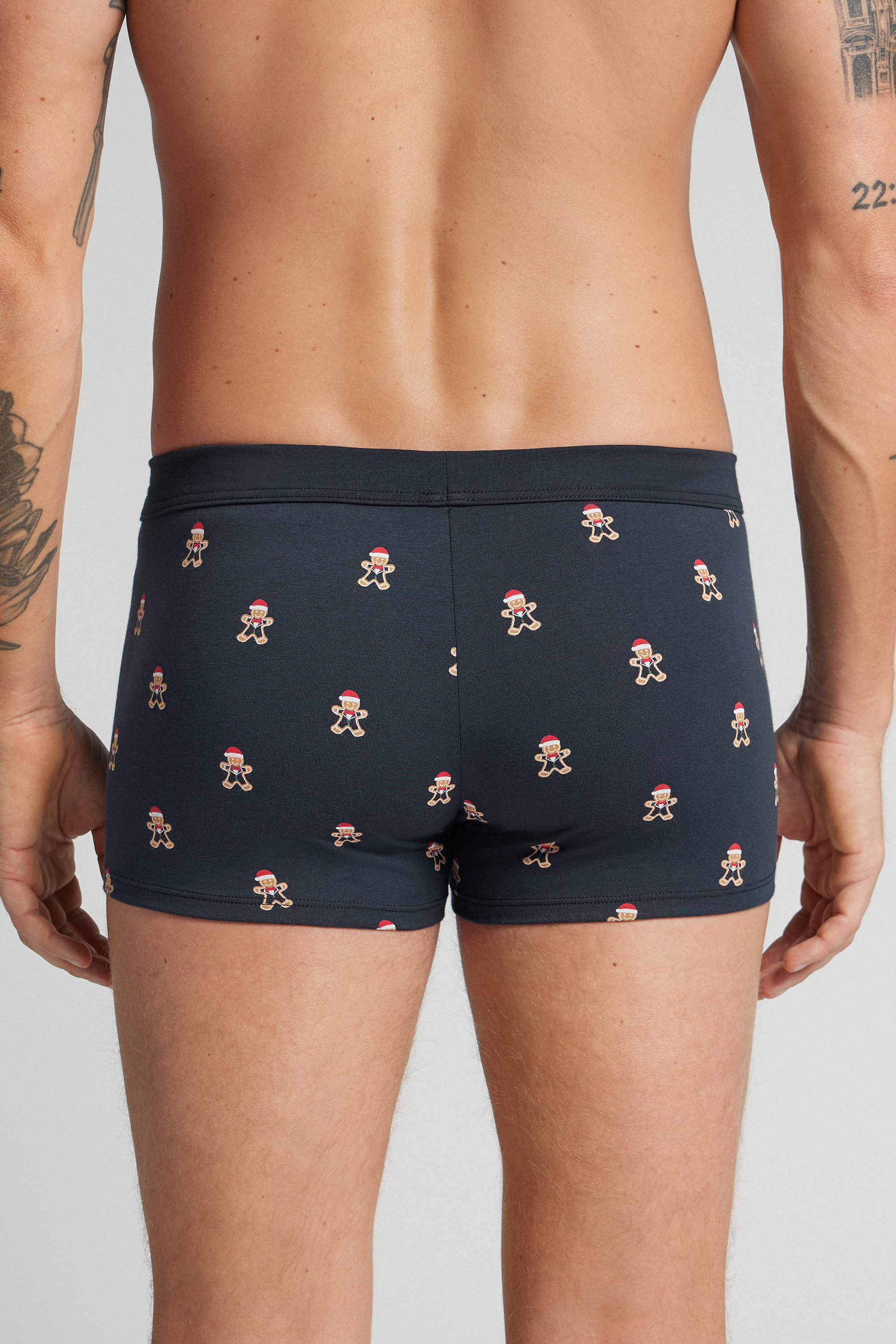 スーペリアコットン ジンジャーブレッド柄プリント ボクサー