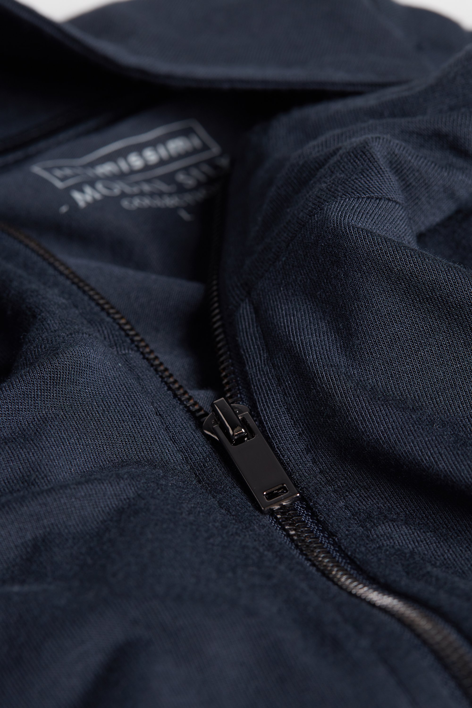 シルク＆モダール ジップ スウェットシャツ