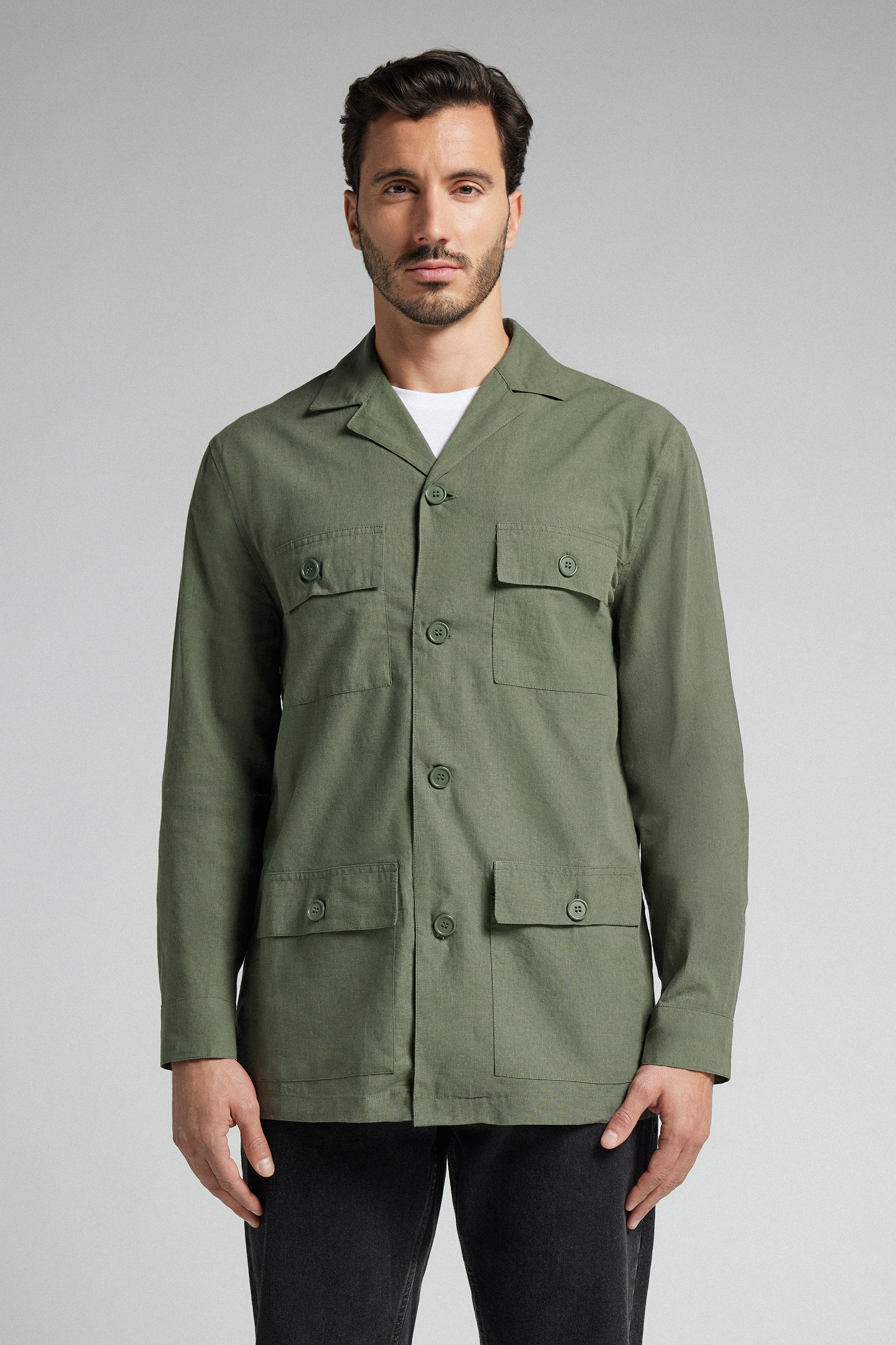 リネン＆コットン サファリジャケット