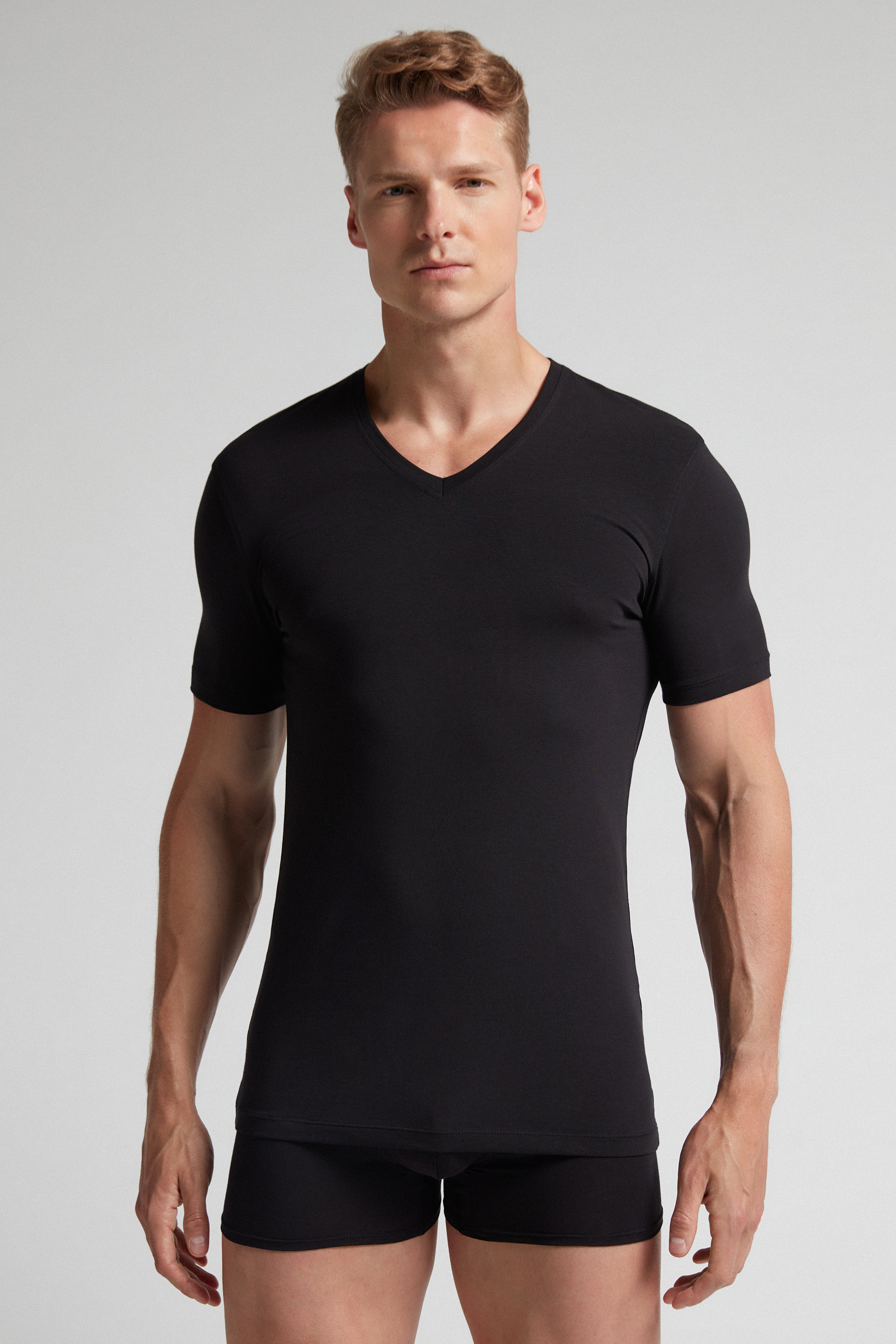 ストレッチスーペリアコットン Vネック Tシャツ