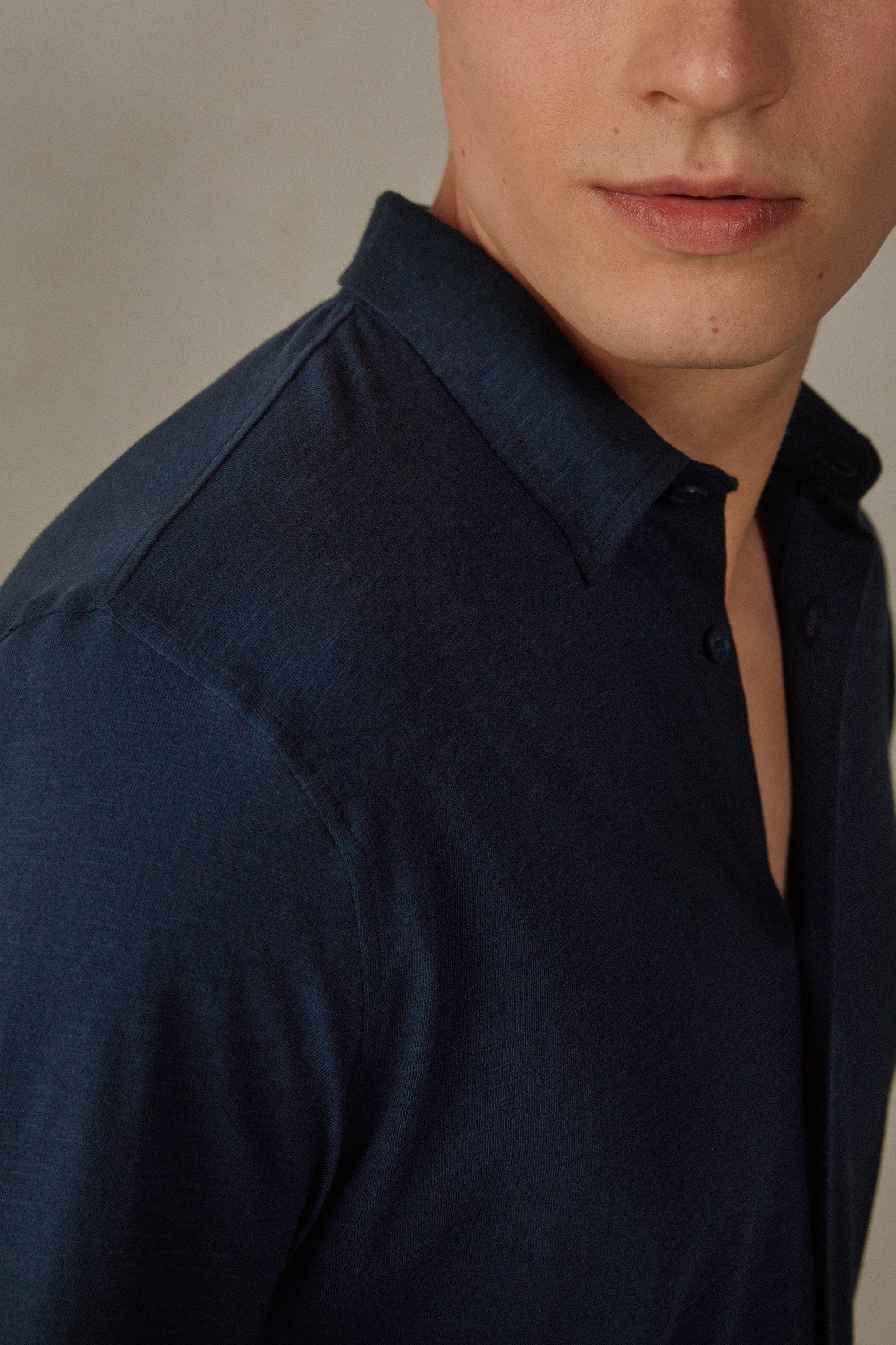 スラブコットン ロングスリーブ シャツ