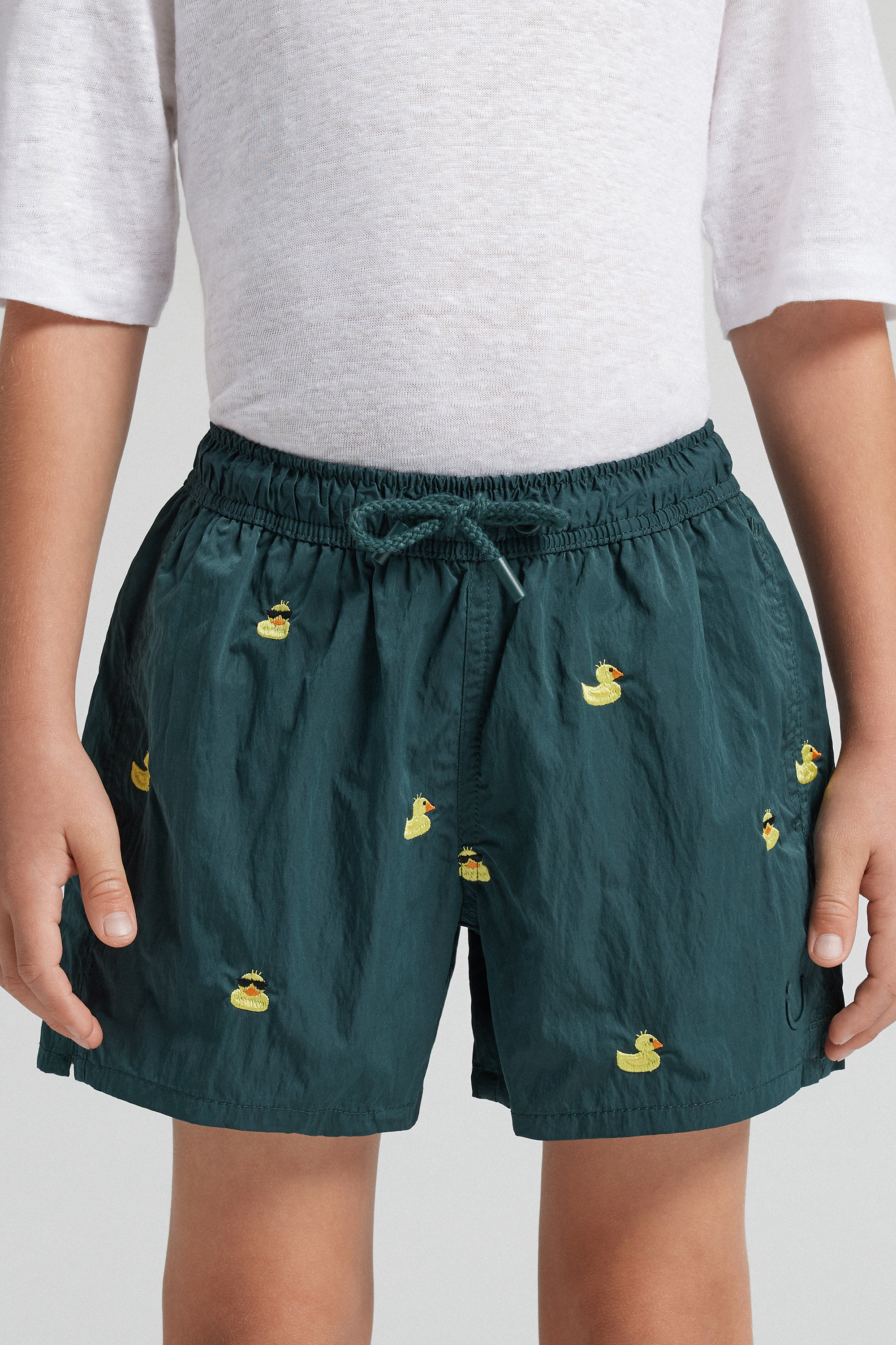 ダック刺繍 ボーイズ スイムボクサー
