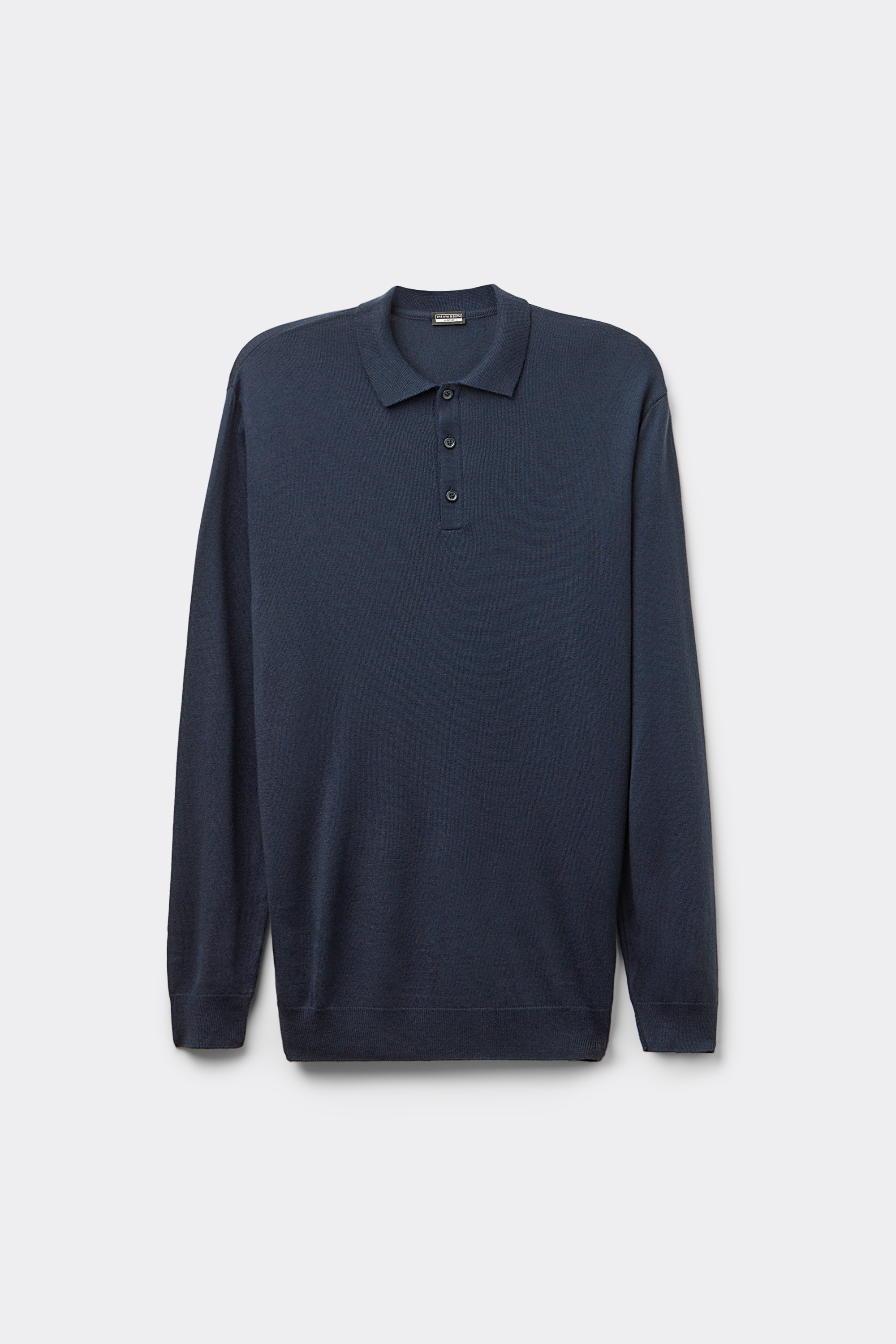 ニット ロングスリーブ ポロシャツ