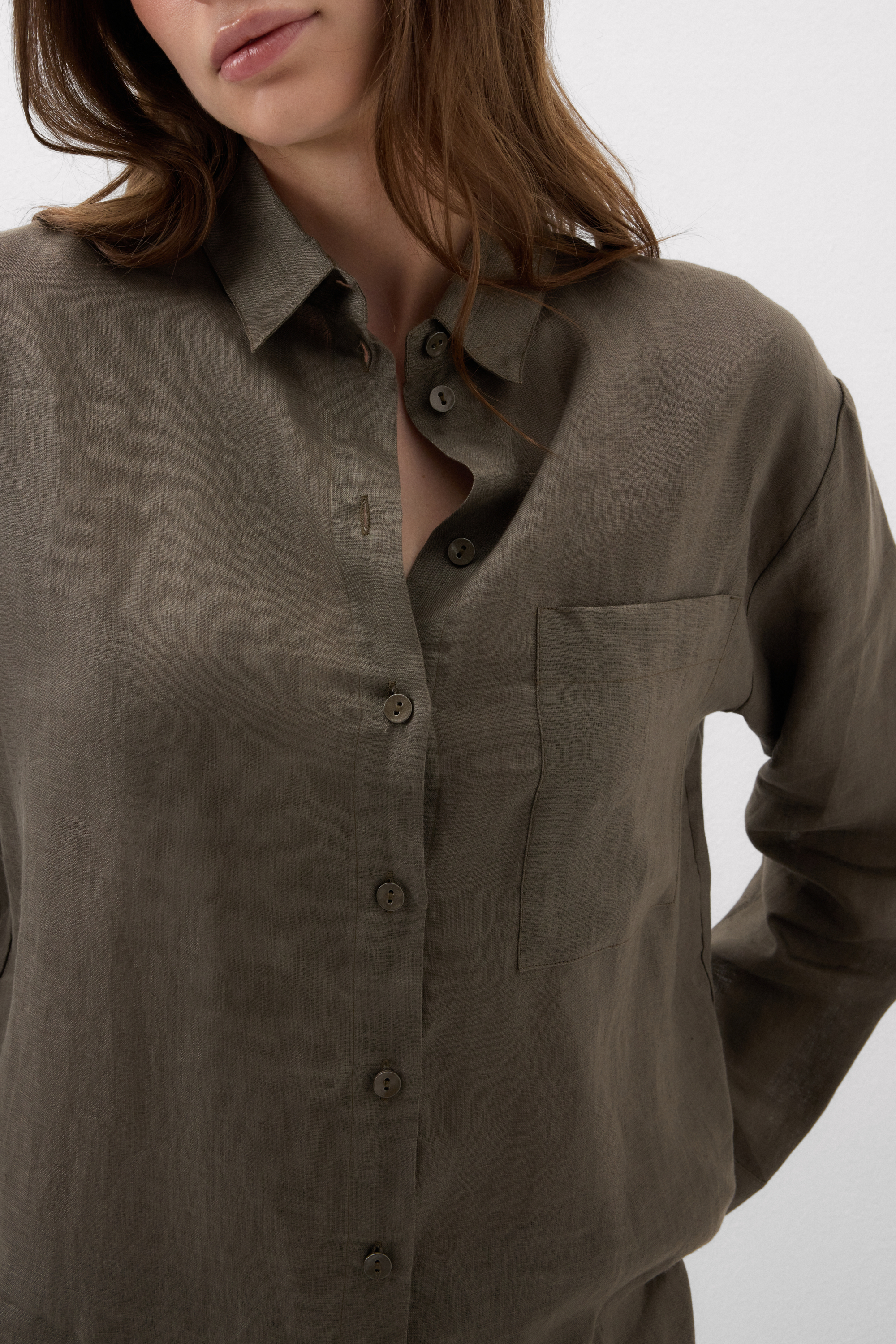 The Pure Linen リネンファブリック シャツ