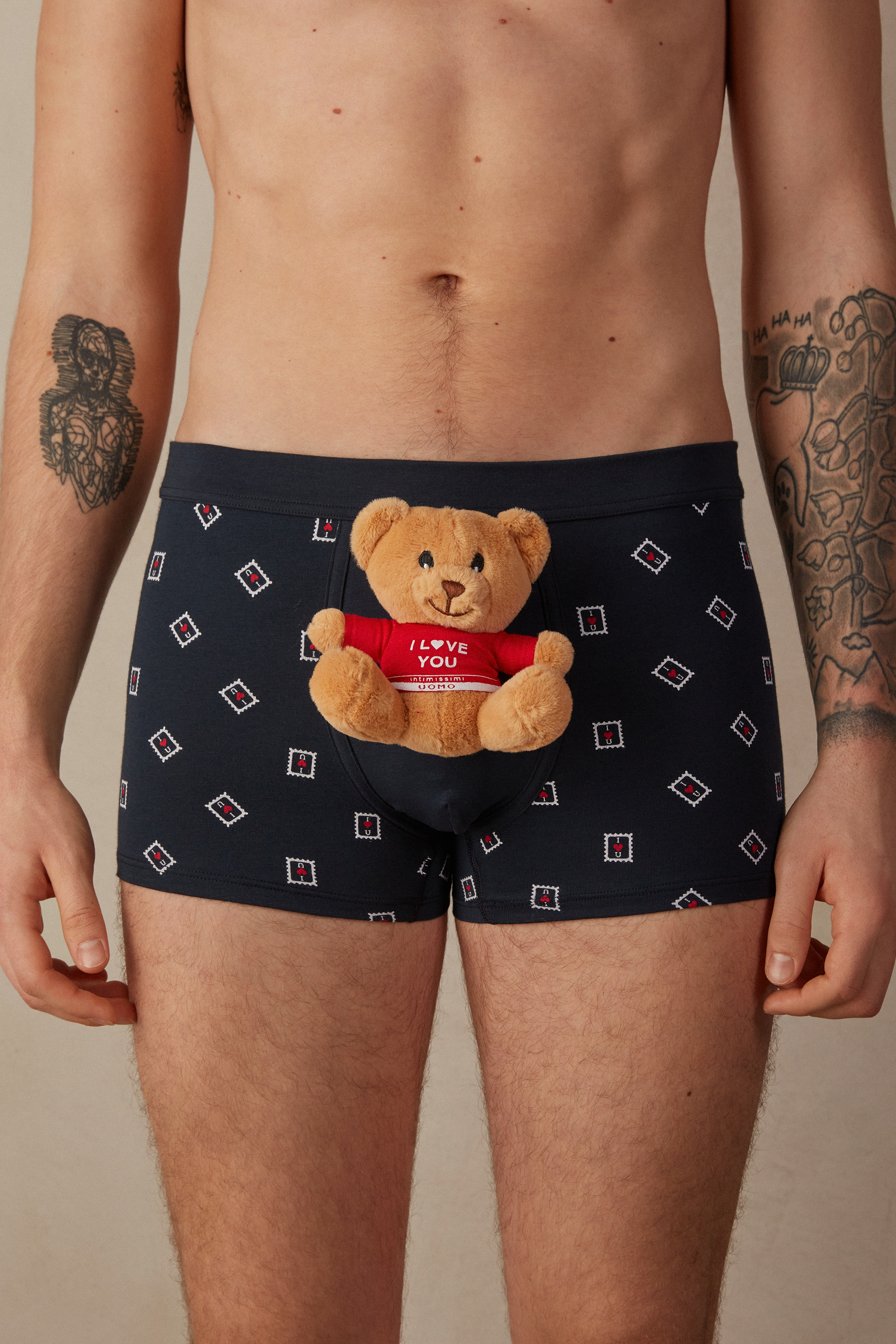 Teddy Bear I Love You Boxers in Stretch Supima® Cotton