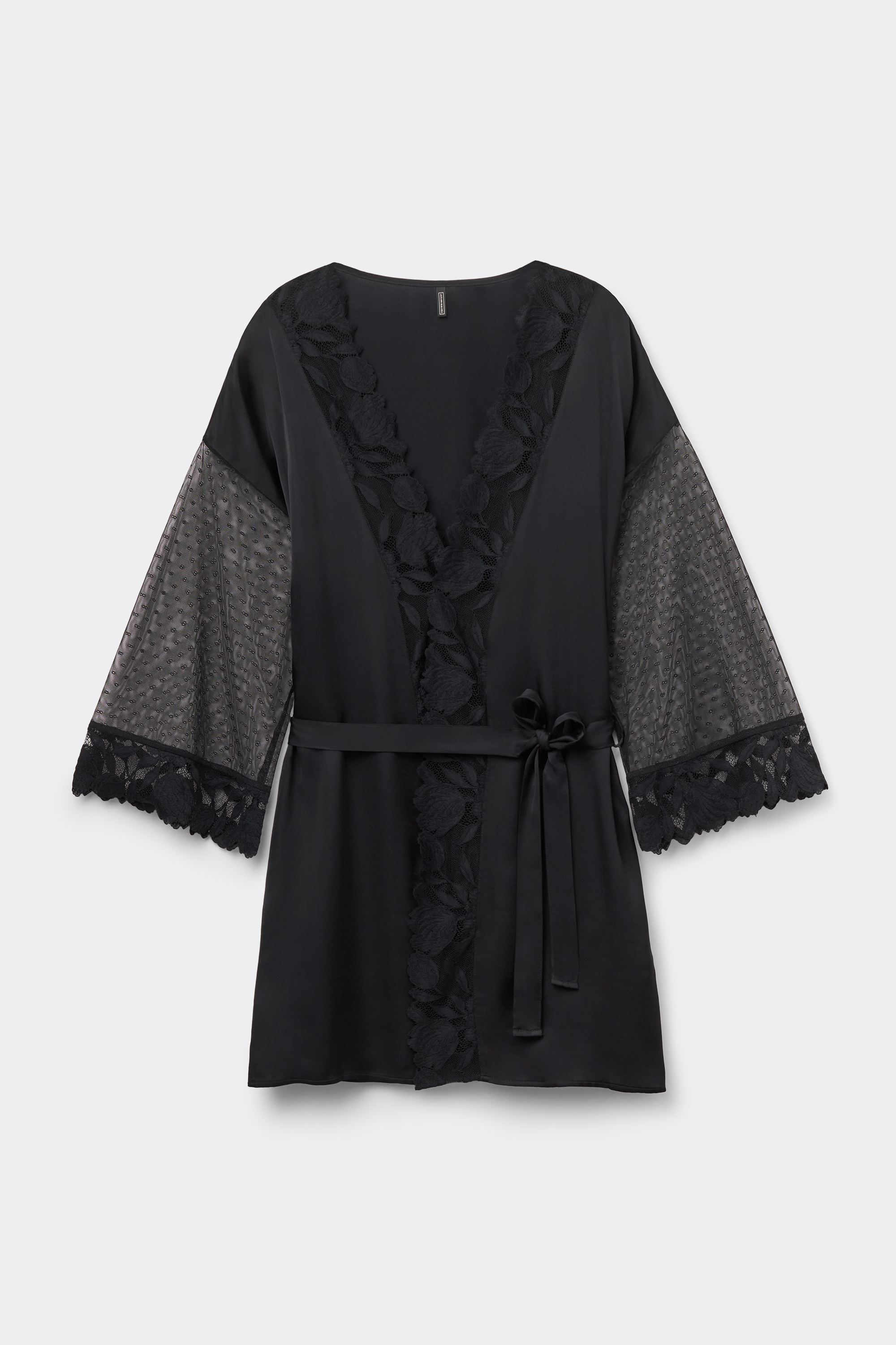 All About Flowers Viscose Satin and Tulle Kimono | Intimissimi