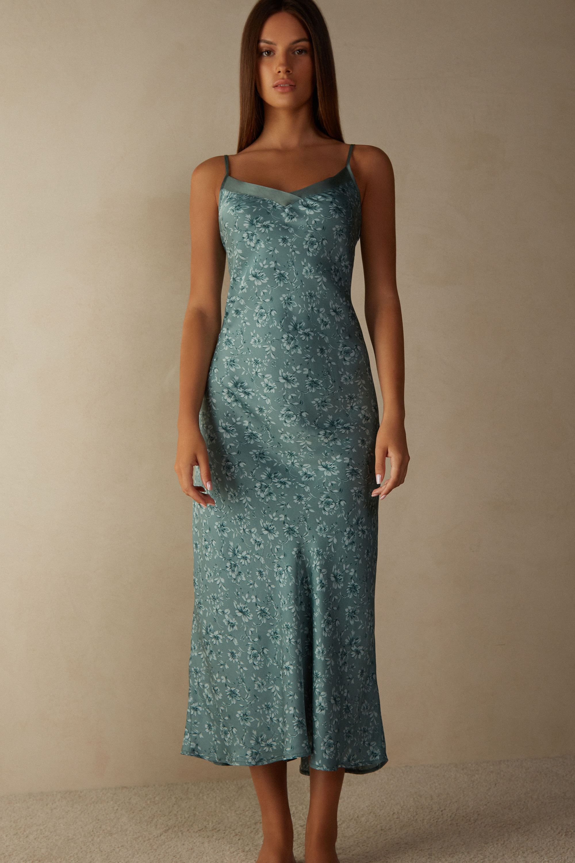 Sottoveste Lunga Con Pizzo - 100% Poliammide, Modello Con Forma Seno - Foto 3