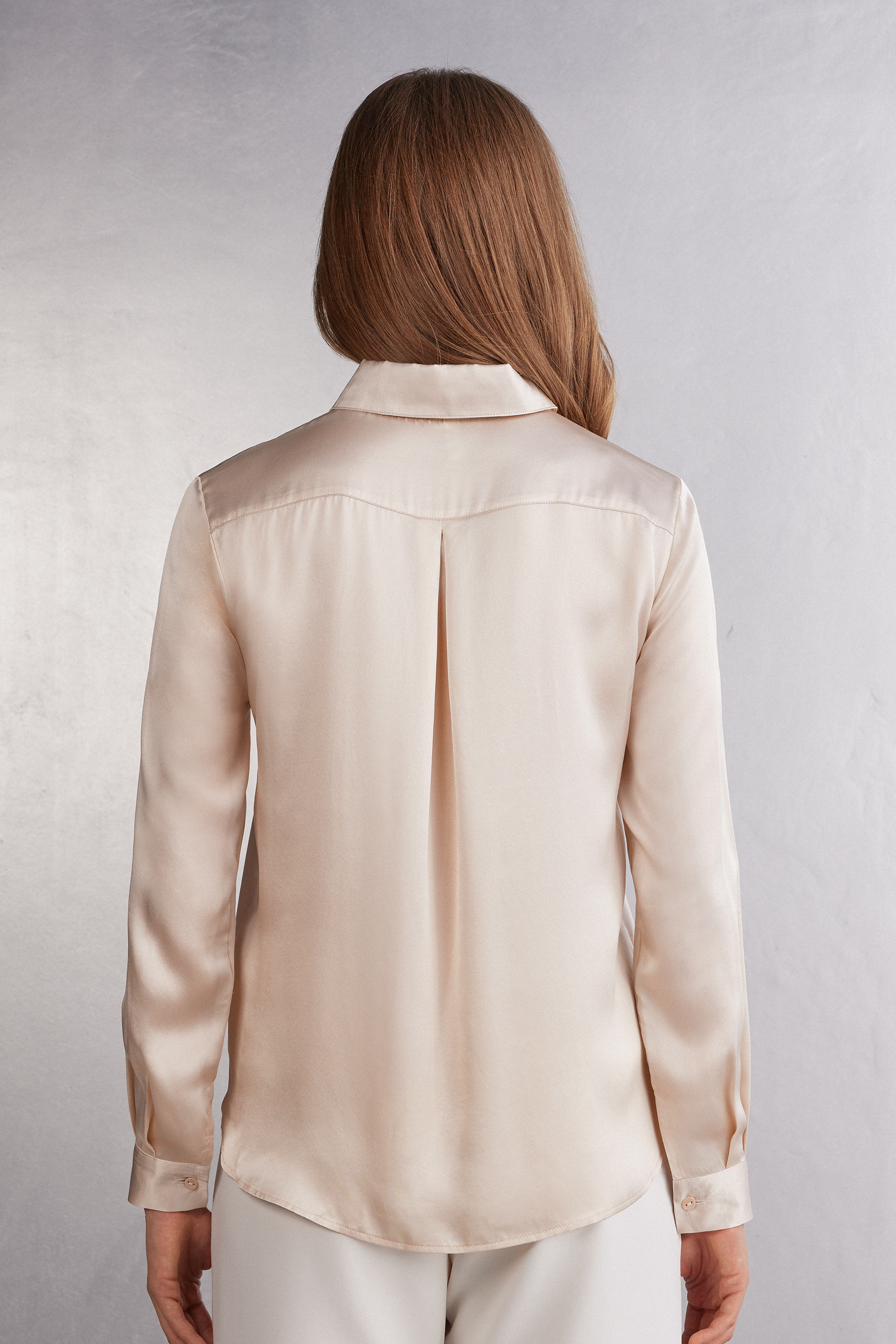 シルク ロングスリーブ シャツ