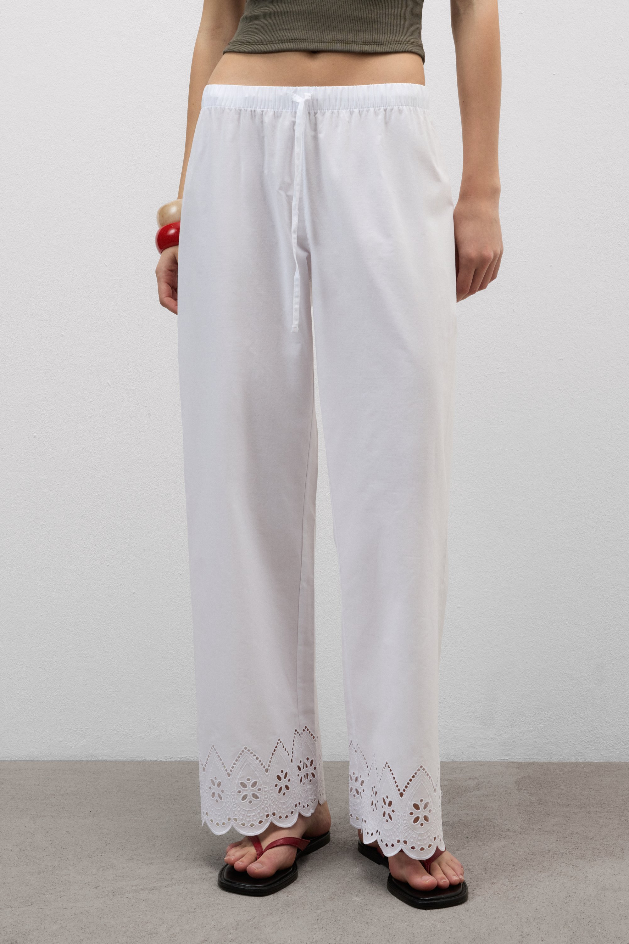 &ldquo;Made with Love&rdquo; サンガロ コットンファブリック ロングパンツ